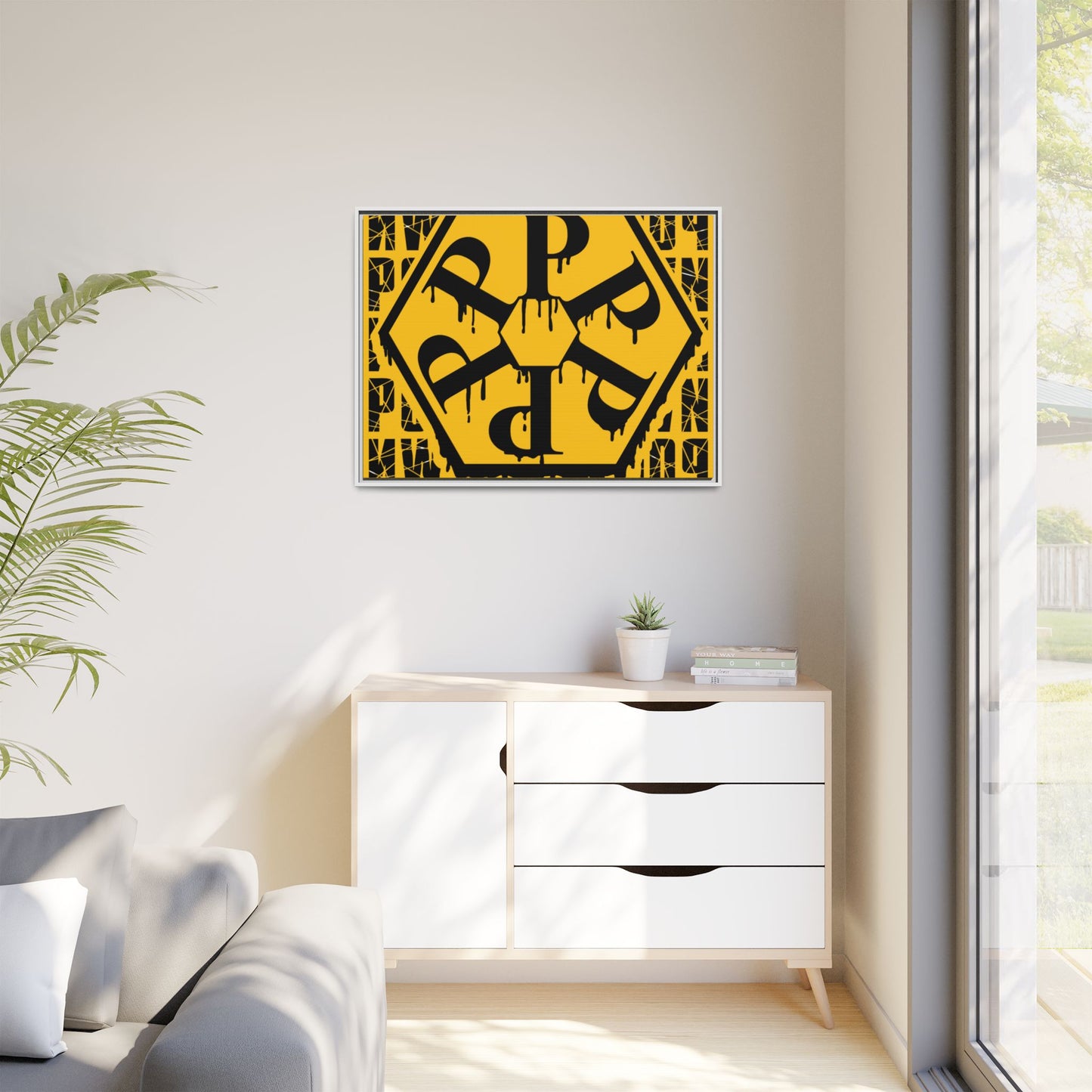 Framed Canvas Art Print, Urban Home Decor, Wall Art for Pomonatown Lovers, Typography Artwork, Gift for Friends