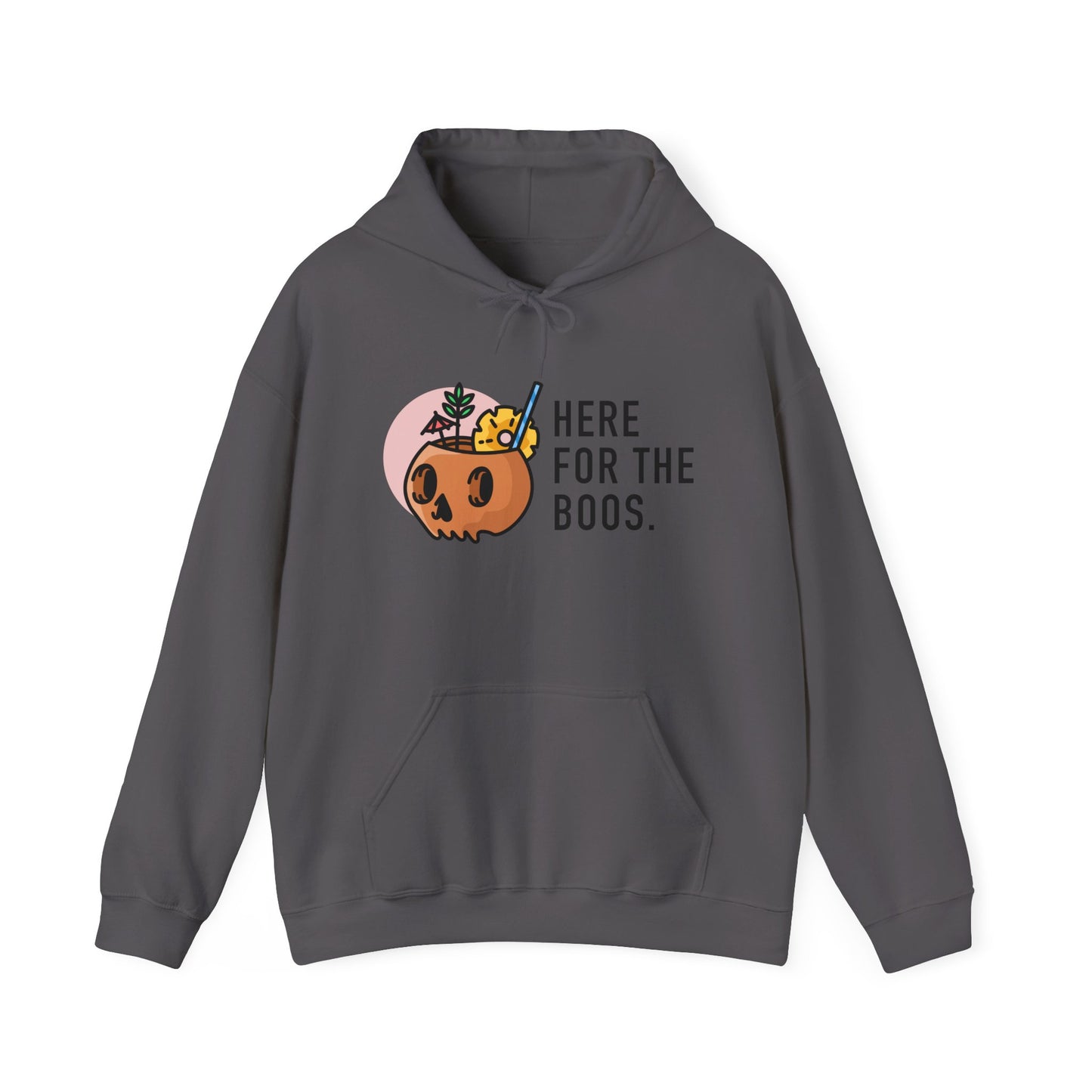 Halloween Skull Hoodie, Cozy Sweatshirt for Fall, Here for the Boos, Unisex Sweatshirt, Perfect for Halloween, Gift for Spooky Season
