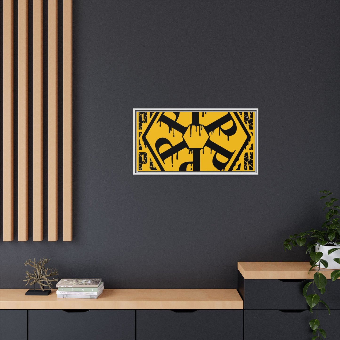 Framed Canvas Art Print, Urban Home Decor, Wall Art for Pomonatown Lovers, Typography Artwork, Gift for Friends