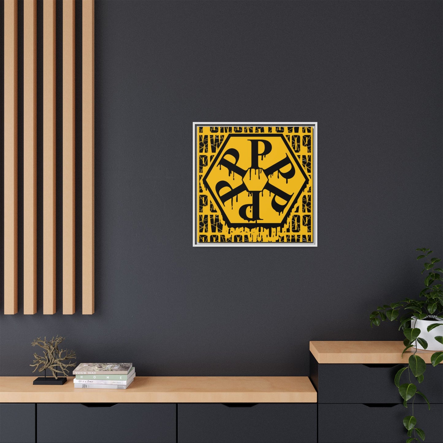 Framed Canvas Art Print, Urban Home Decor, Wall Art for Pomonatown Lovers, Typography Artwork, Gift for Friends