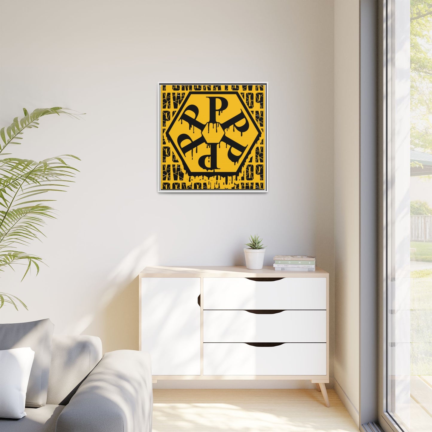 Framed Canvas Art Print, Urban Home Decor, Wall Art for Pomonatown Lovers, Typography Artwork, Gift for Friends