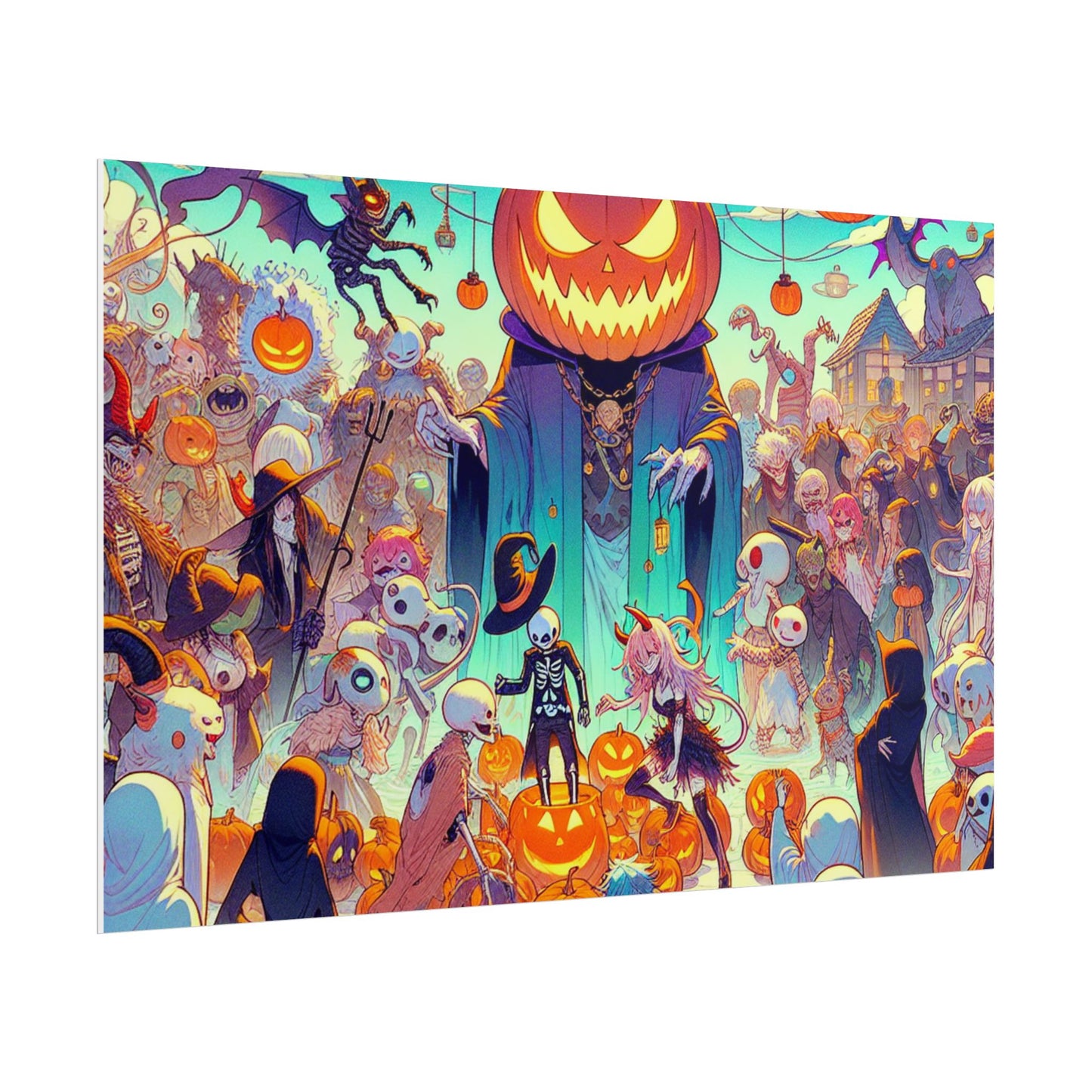 Halloween Spooky Art Rolled Posters, Wall Decor, Unique Gift, Haunted House, Fall Decor, Halloween Party Decorations