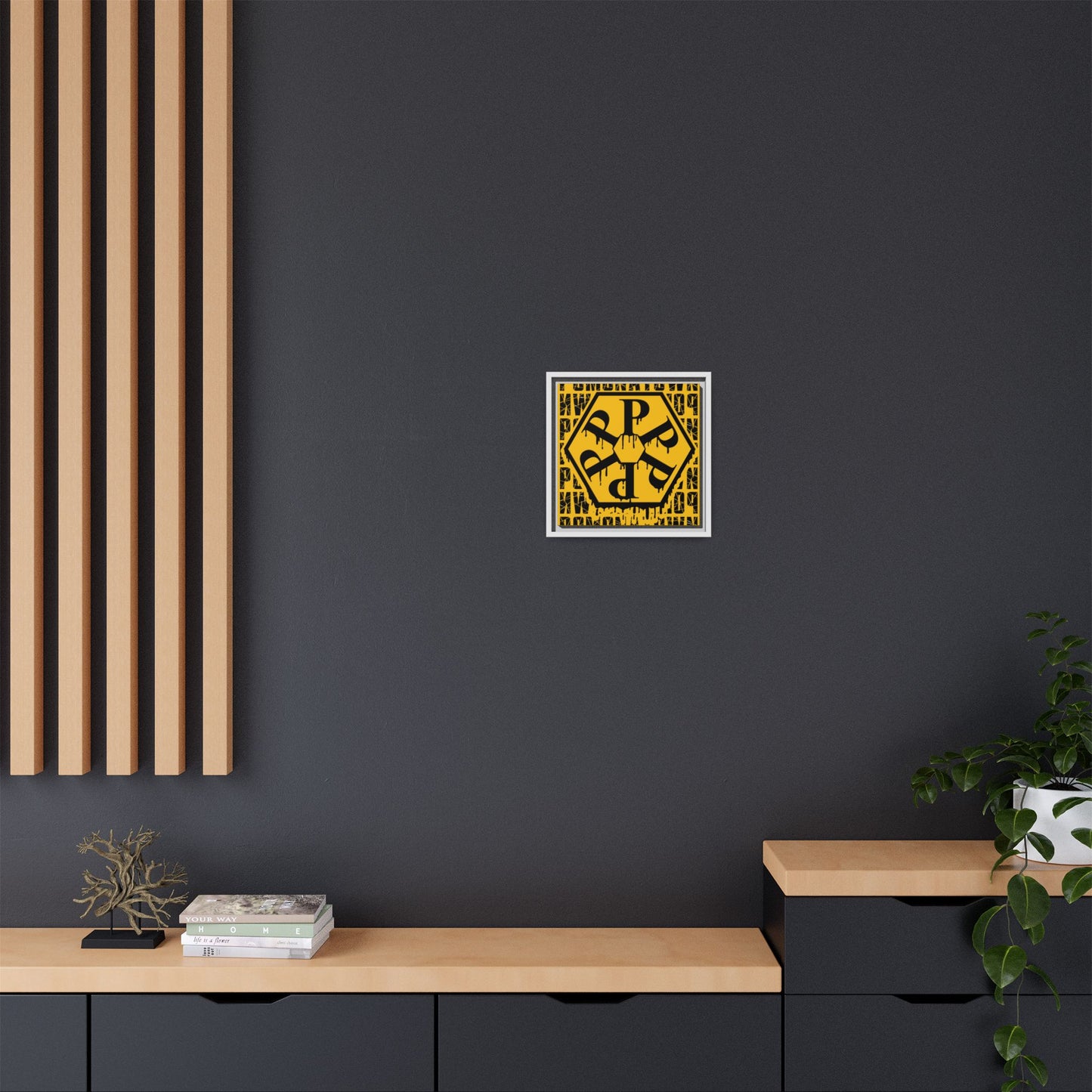 Framed Canvas Art Print, Urban Home Decor, Wall Art for Pomonatown Lovers, Typography Artwork, Gift for Friends
