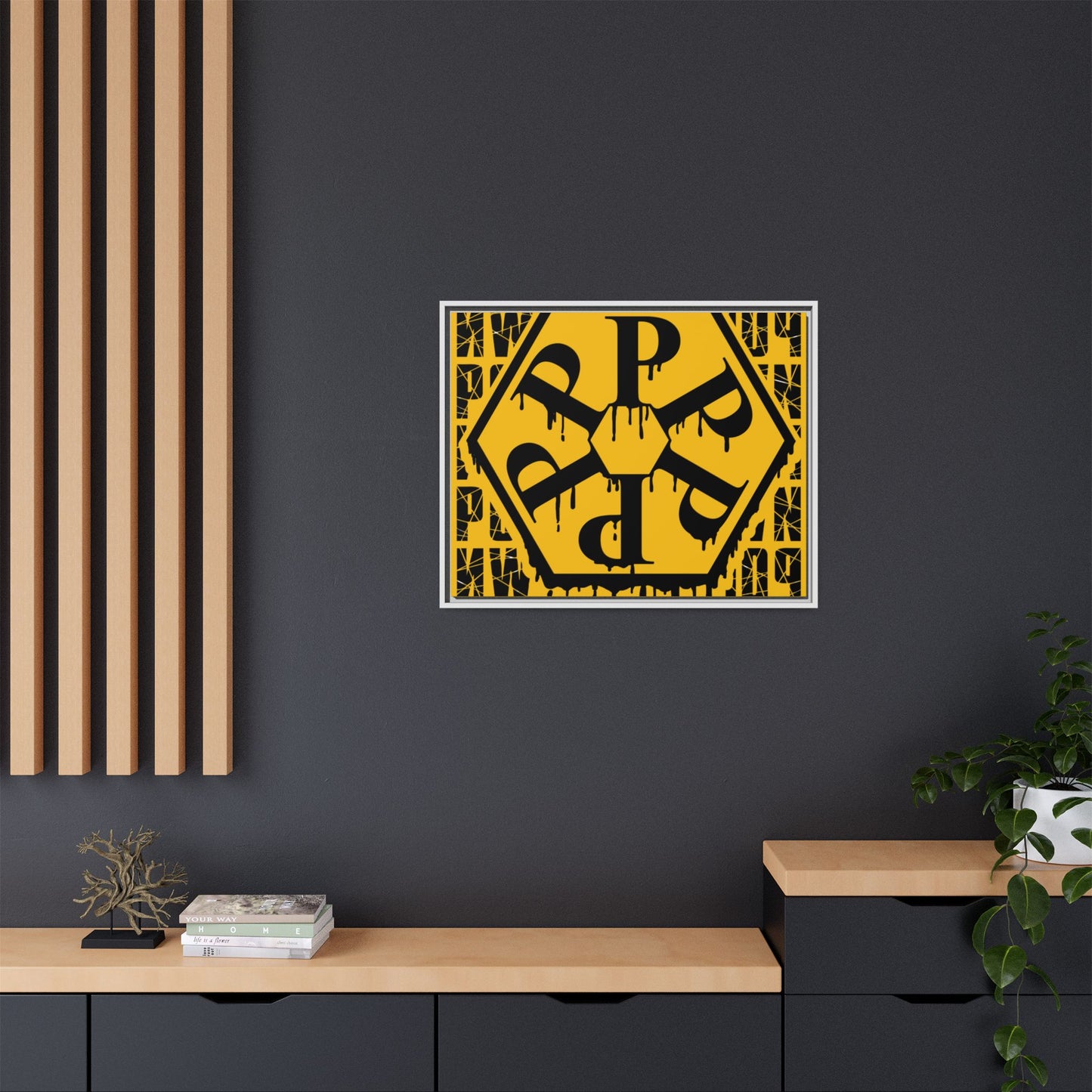 Framed Canvas Art Print, Urban Home Decor, Wall Art for Pomonatown Lovers, Typography Artwork, Gift for Friends