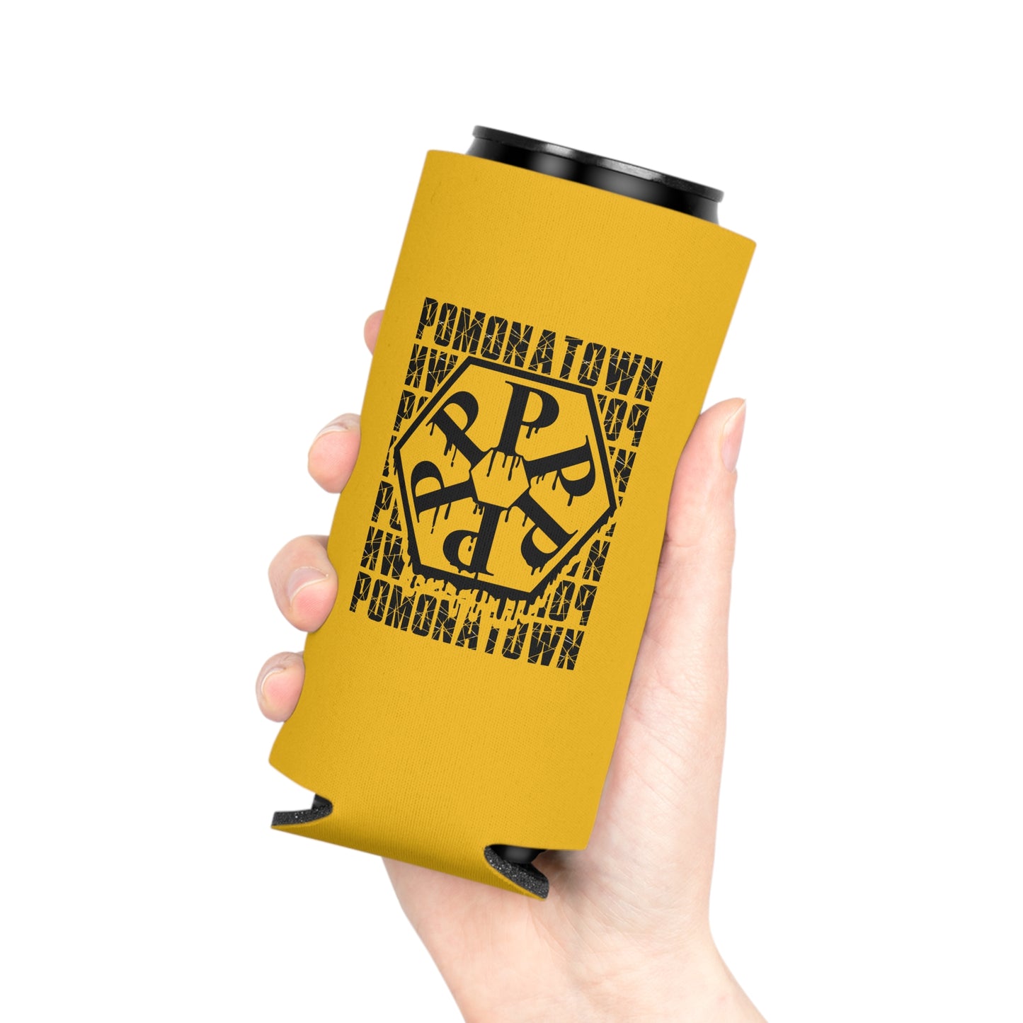 Cooler with Pomonatown Design, Insulated Beverage Holder, Party Favor, Summer BBQ Accessory, Outdoor Event Gear, Custom Drink Sleeve