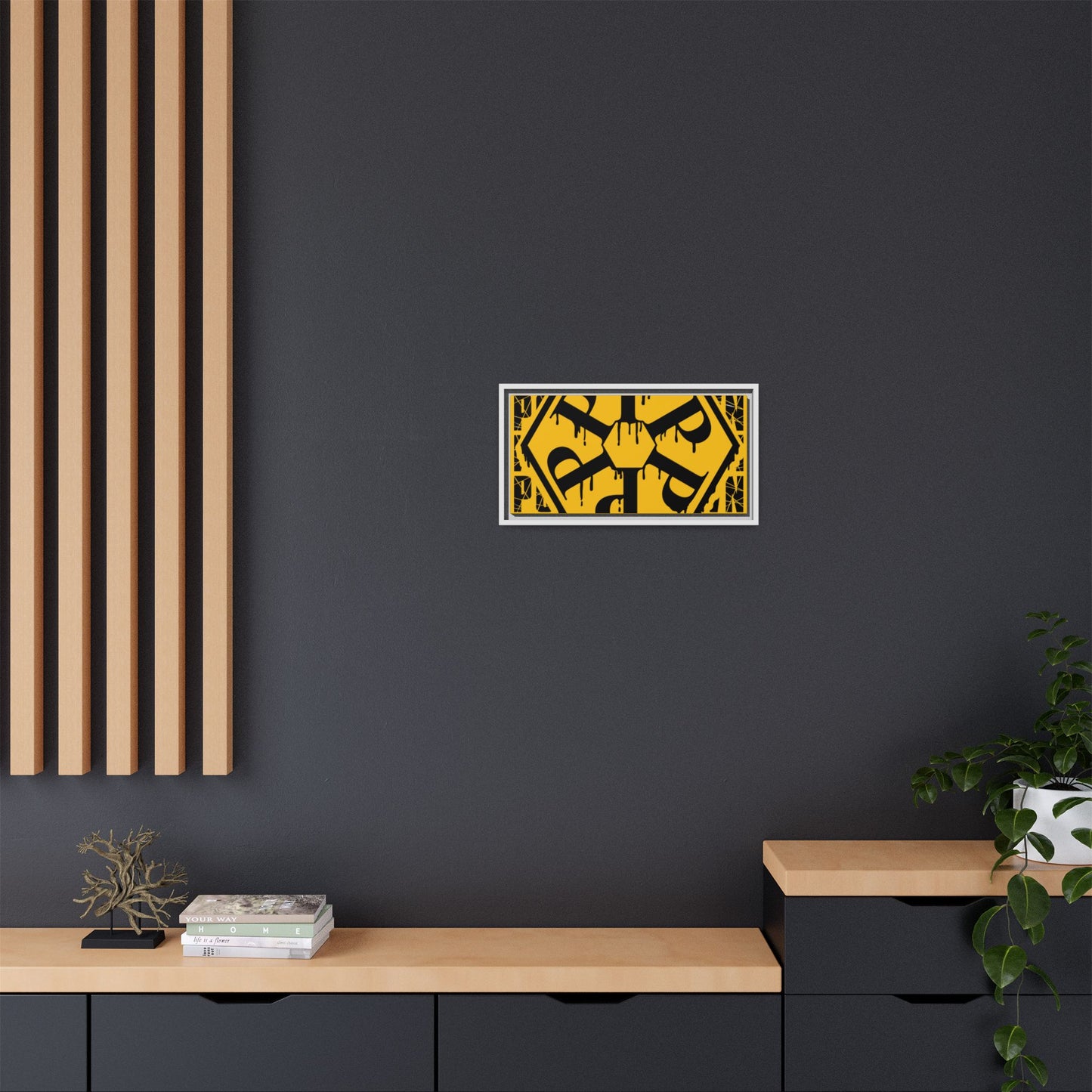Framed Canvas Art Print, Urban Home Decor, Wall Art for Pomonatown Lovers, Typography Artwork, Gift for Friends
