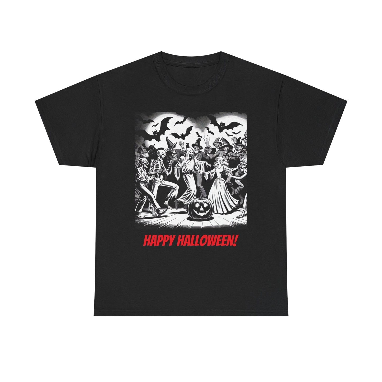 Halloween Party Unisex Heavy Cotton Tee, Spooky Costume Shirt, Halloween Celebration Tee, Trick or Treat Apparel, Casual Autumn Wear