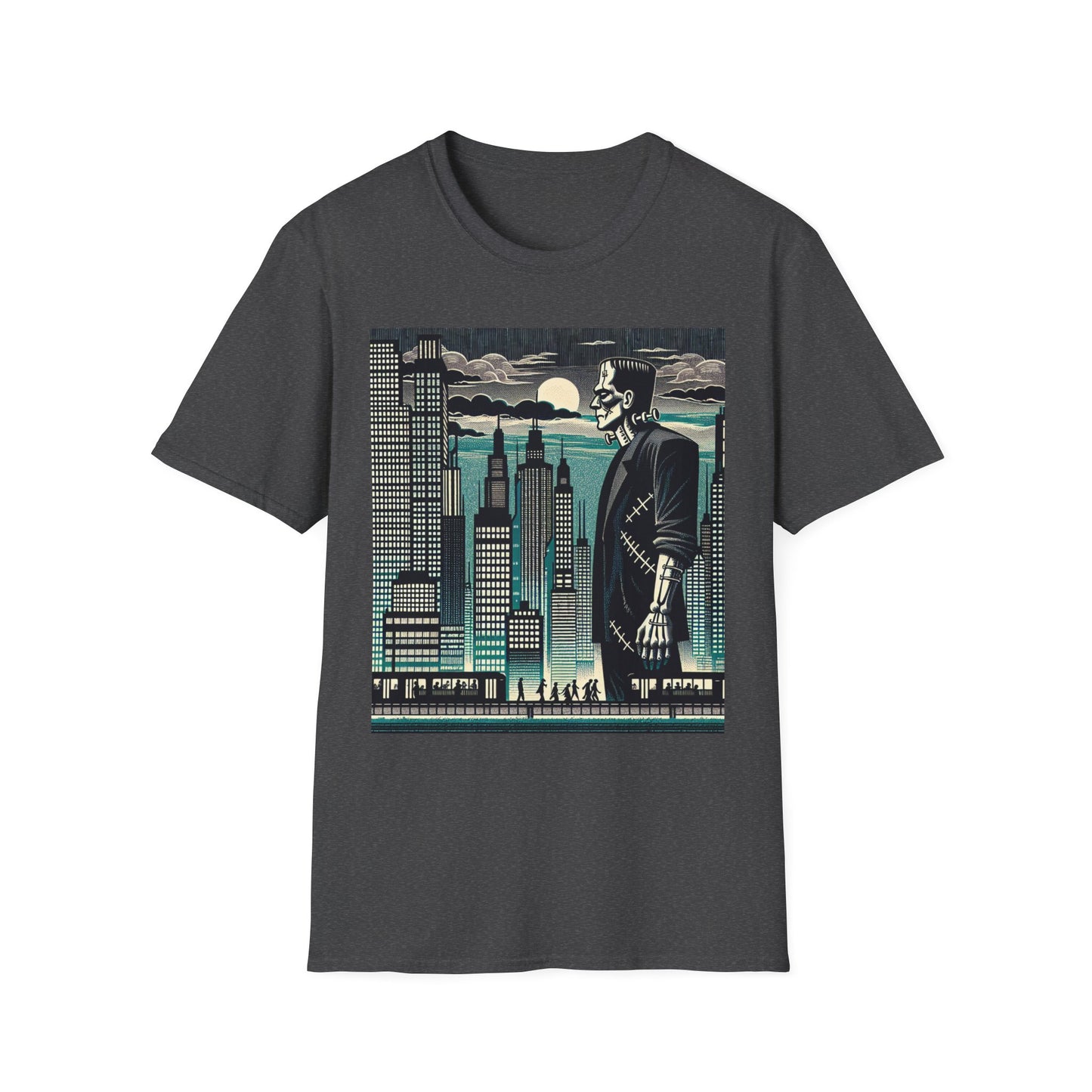 Retro Cityscape Graphic T-Shirt, Urban Art Tee, Casual Wear, Perfect Gift for Art Lovers, Street Style Fashion, Unisex Tee