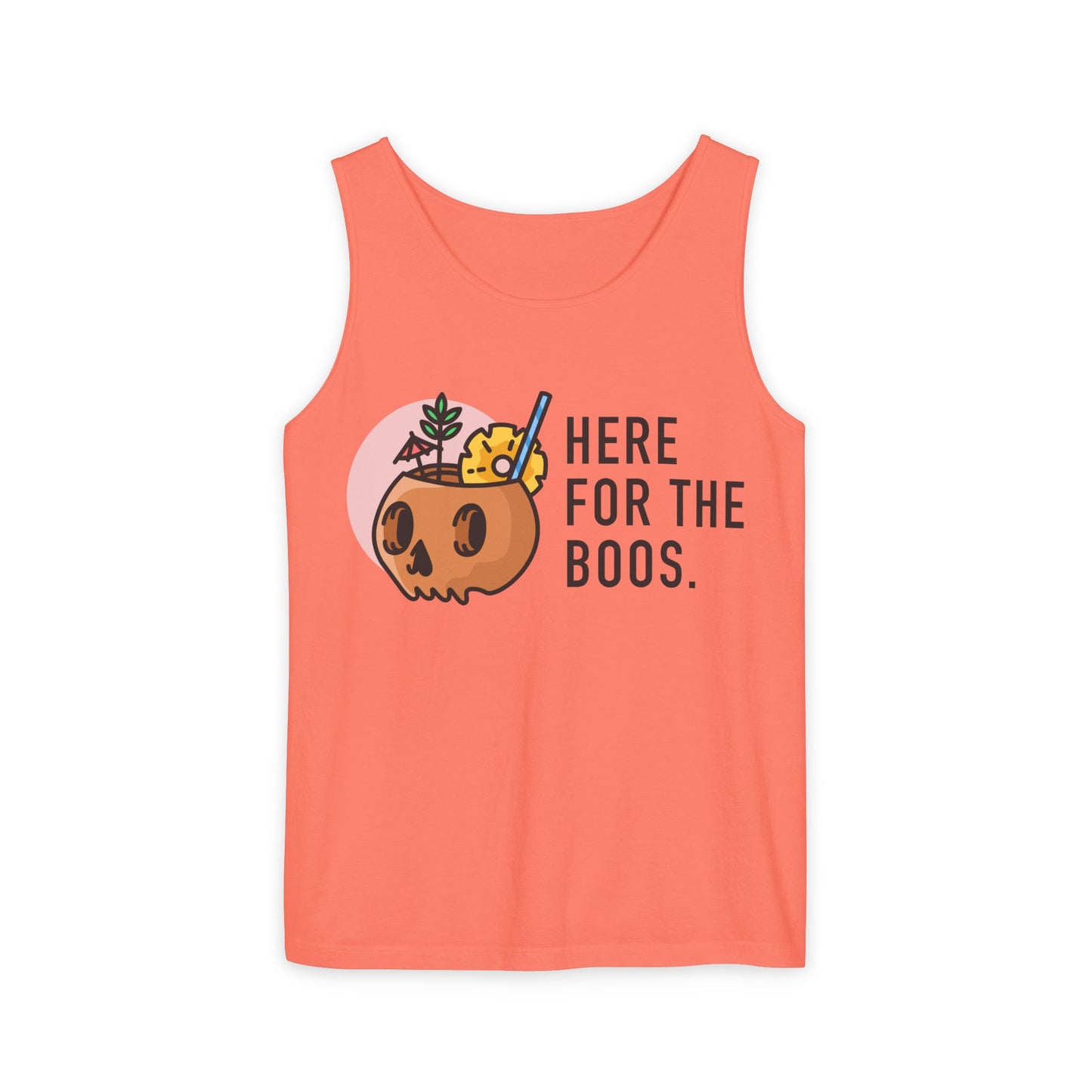 Halloween Festive Tank Top, Casual Summer Top, Unisex Tank, Here for the Boos Shirt, Party Wear, Fall Fashion, Trendy Halloween Apparel