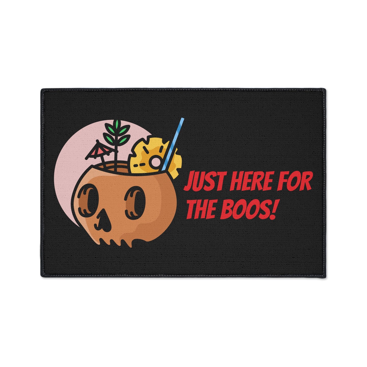 Halloween-Themed Heavy Duty Floor Mat, Fun Doormat for Home, Party Decor, Holiday Decorations, Just Here for the Boos!