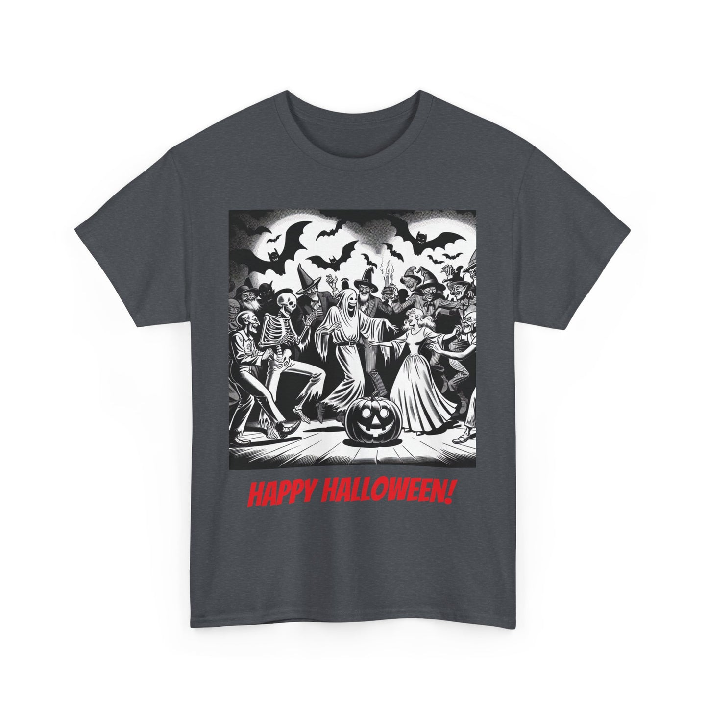 Halloween Party Unisex Heavy Cotton Tee, Spooky Costume Shirt, Halloween Celebration Tee, Trick or Treat Apparel, Casual Autumn Wear