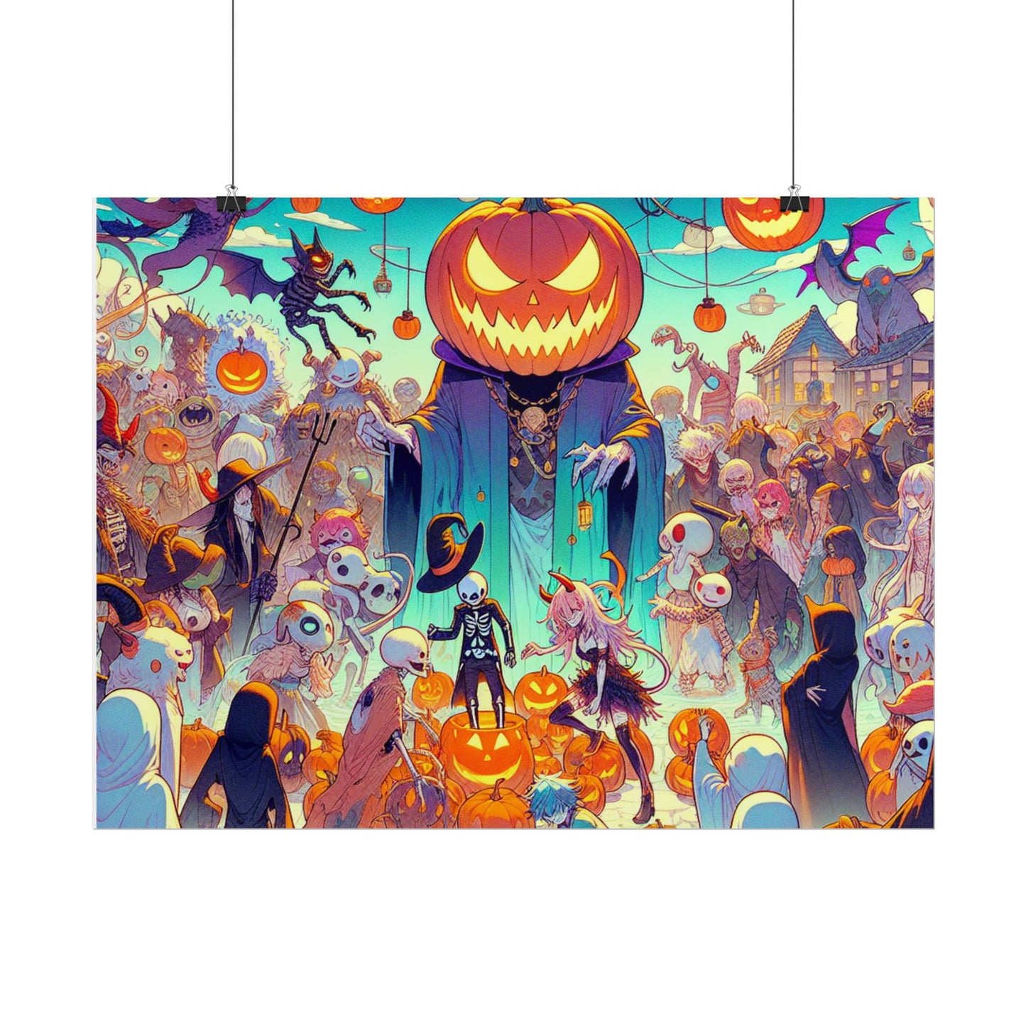 Halloween Spooky Art Rolled Posters, Wall Decor, Unique Gift, Haunted House, Fall Decor, Halloween Party Decorations