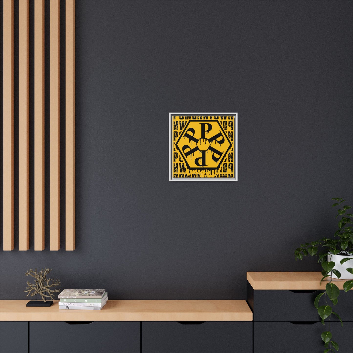 Framed Canvas Art Print, Urban Home Decor, Wall Art for Pomonatown Lovers, Typography Artwork, Gift for Friends