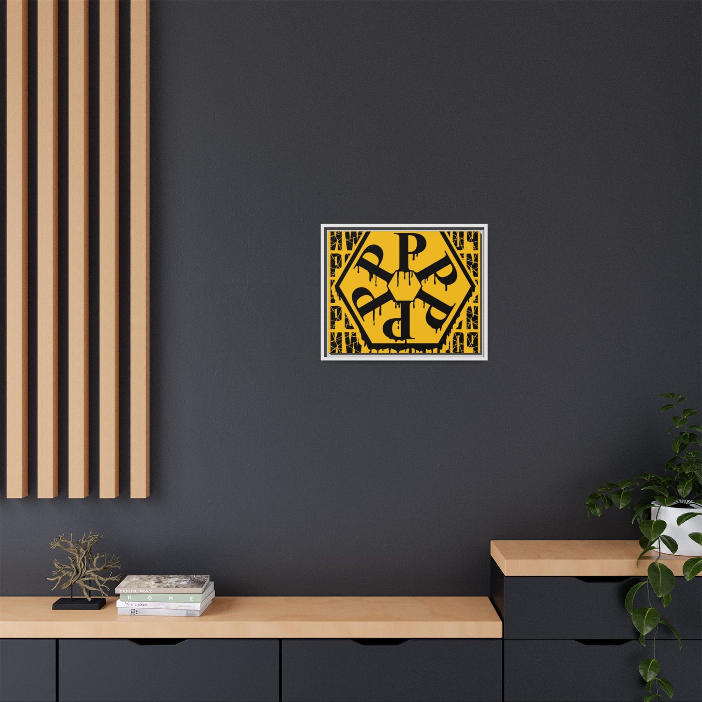 Framed Canvas Art Print, Urban Home Decor, Wall Art for Pomonatown Lovers, Typography Artwork, Gift for Friends