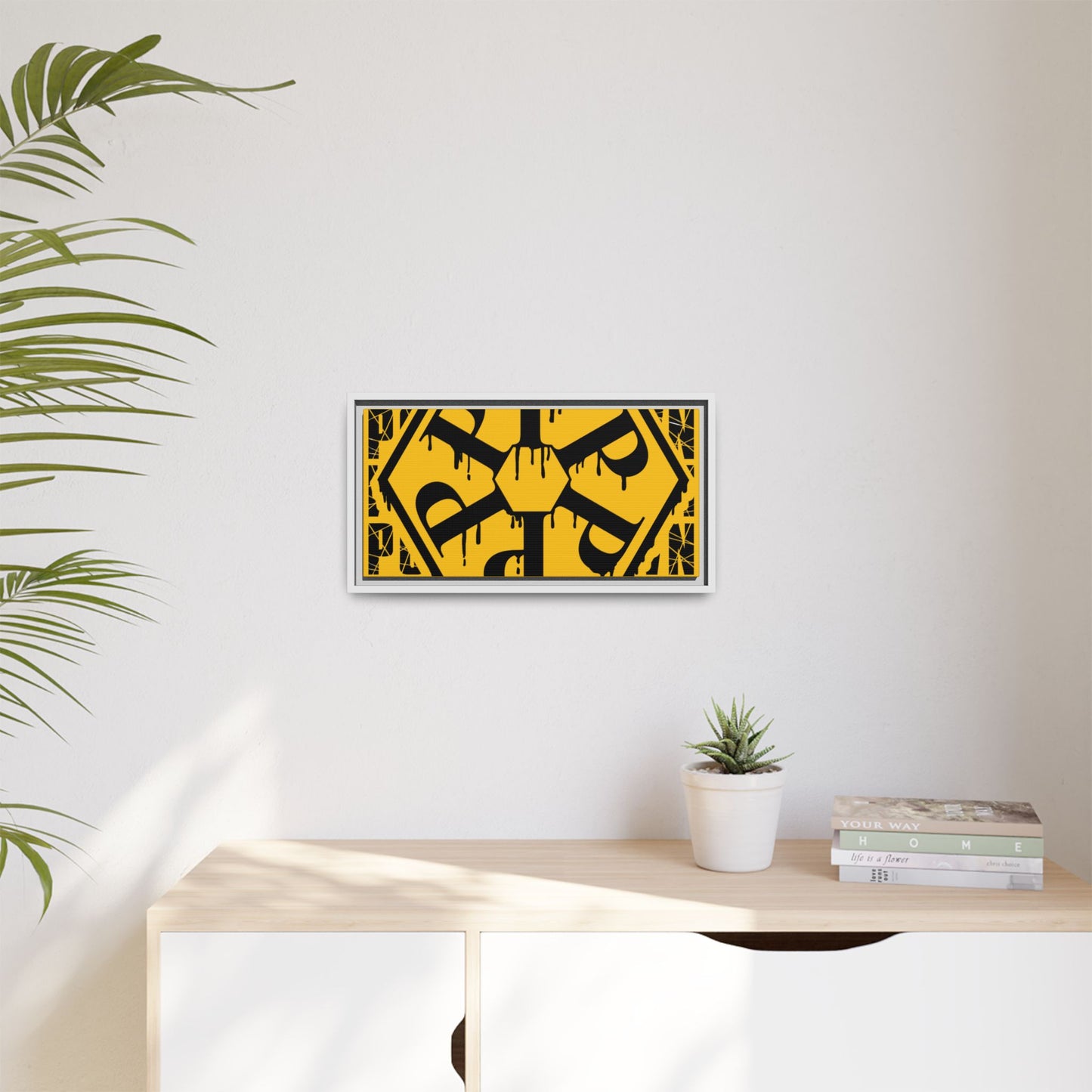 Framed Canvas Art Print, Urban Home Decor, Wall Art for Pomonatown Lovers, Typography Artwork, Gift for Friends