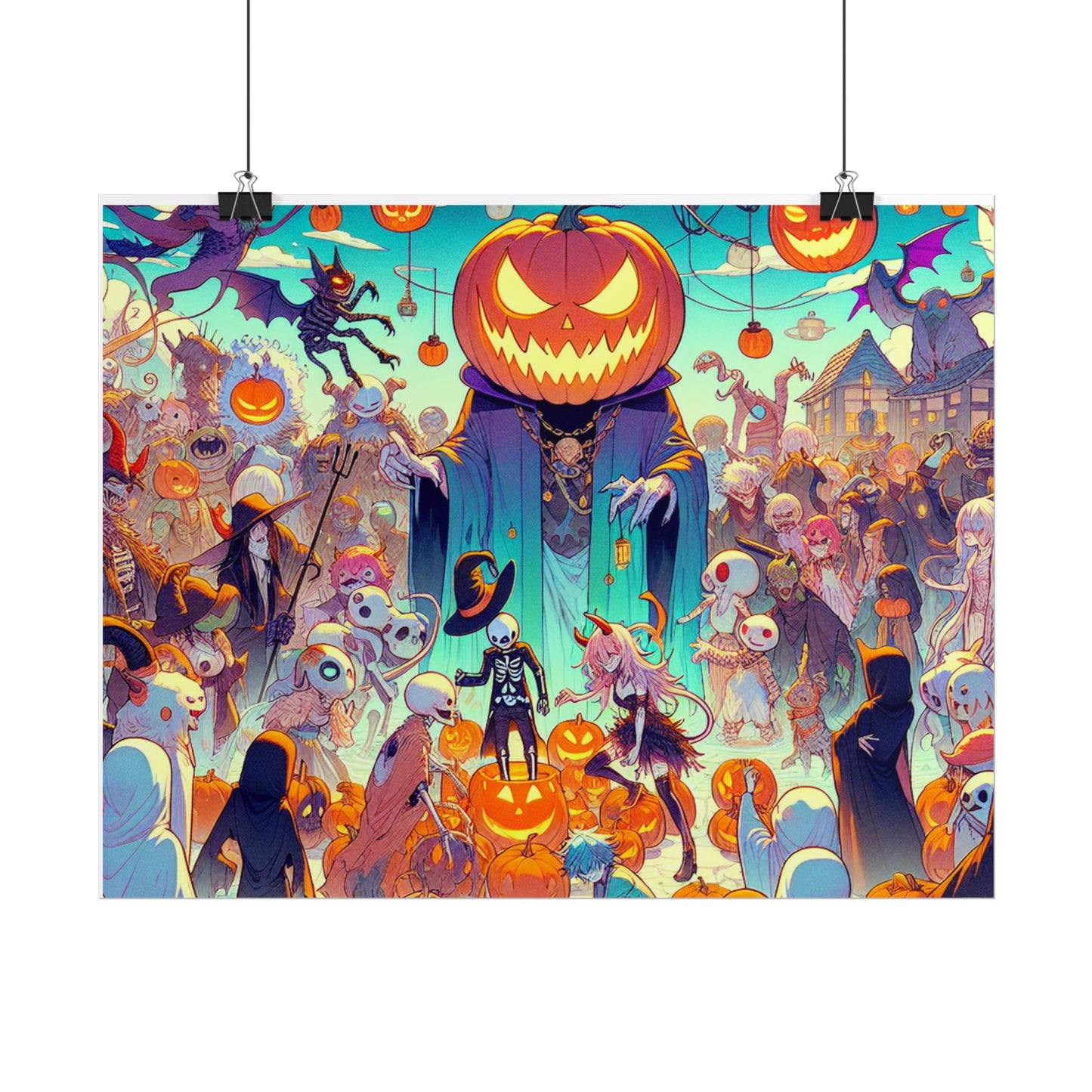 Halloween Spooky Art Rolled Posters, Wall Decor, Unique Gift, Haunted House, Fall Decor, Halloween Party Decorations