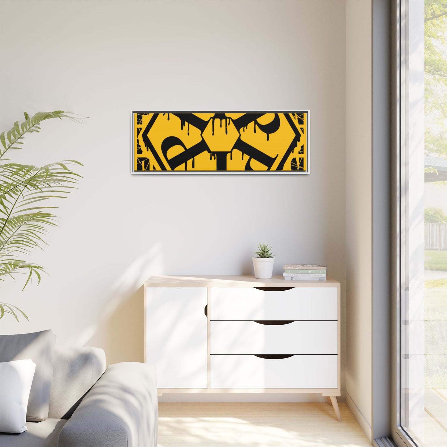 Framed Canvas Art Print, Urban Home Decor, Wall Art for Pomonatown Lovers, Typography Artwork, Gift for Friends