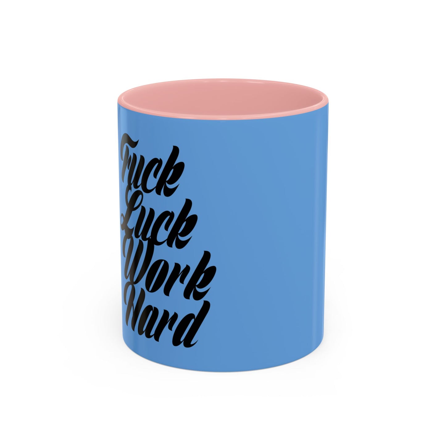 Motivational Coffee Mug - 'Luck & Work Hard', Inspirational Gift for Coffee Lovers, Office Decor, Birthday Present, Home Essentials