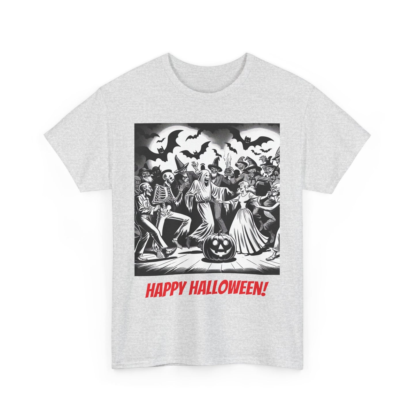 Halloween Party Unisex Heavy Cotton Tee, Spooky Costume Shirt, Halloween Celebration Tee, Trick or Treat Apparel, Casual Autumn Wear