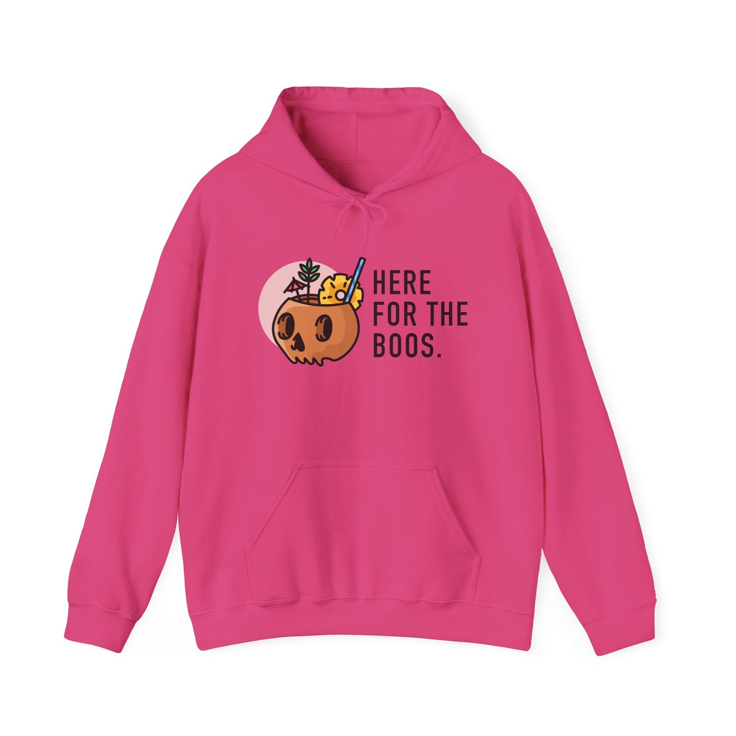 Halloween Skull Hoodie, Cozy Sweatshirt for Fall, Here for the Boos, Unisex Sweatshirt, Perfect for Halloween, Gift for Spooky Season