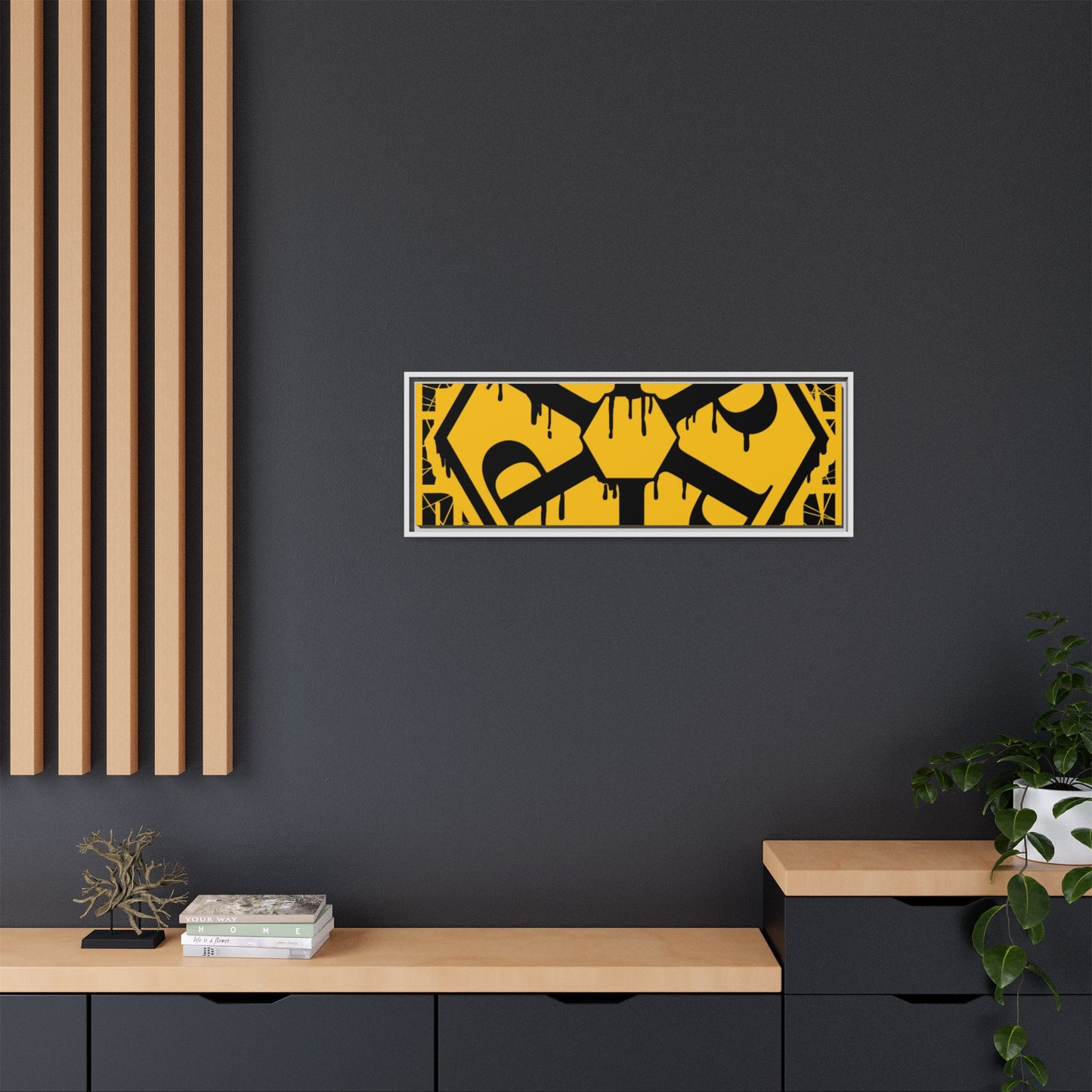 Framed Canvas Art Print, Urban Home Decor, Wall Art for Pomonatown Lovers, Typography Artwork, Gift for Friends