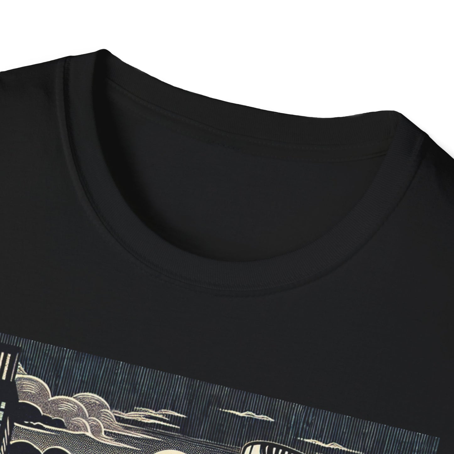 Retro Cityscape Graphic T-Shirt, Urban Art Tee, Casual Wear, Perfect Gift for Art Lovers, Street Style Fashion, Unisex Tee
