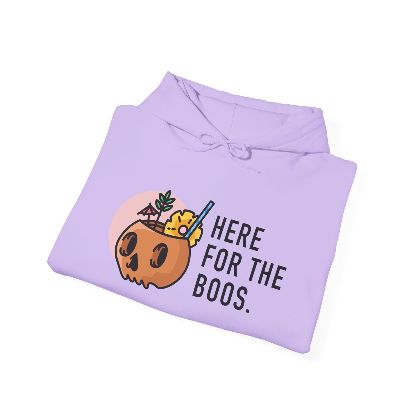 Halloween Skull Hoodie, Cozy Sweatshirt for Fall, Here for the Boos, Unisex Sweatshirt, Perfect for Halloween, Gift for Spooky Season