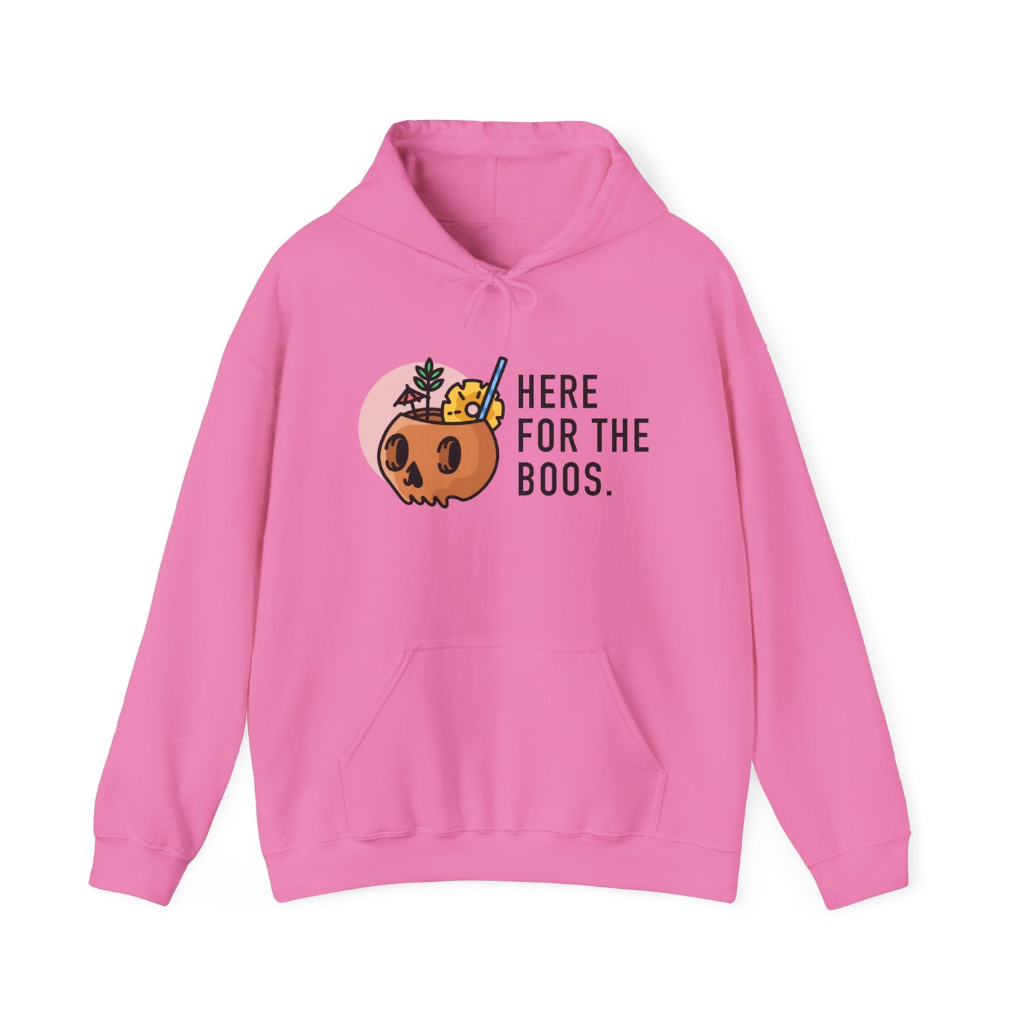 Halloween Skull Hoodie, Cozy Sweatshirt for Fall, Here for the Boos, Unisex Sweatshirt, Perfect for Halloween, Gift for Spooky Season