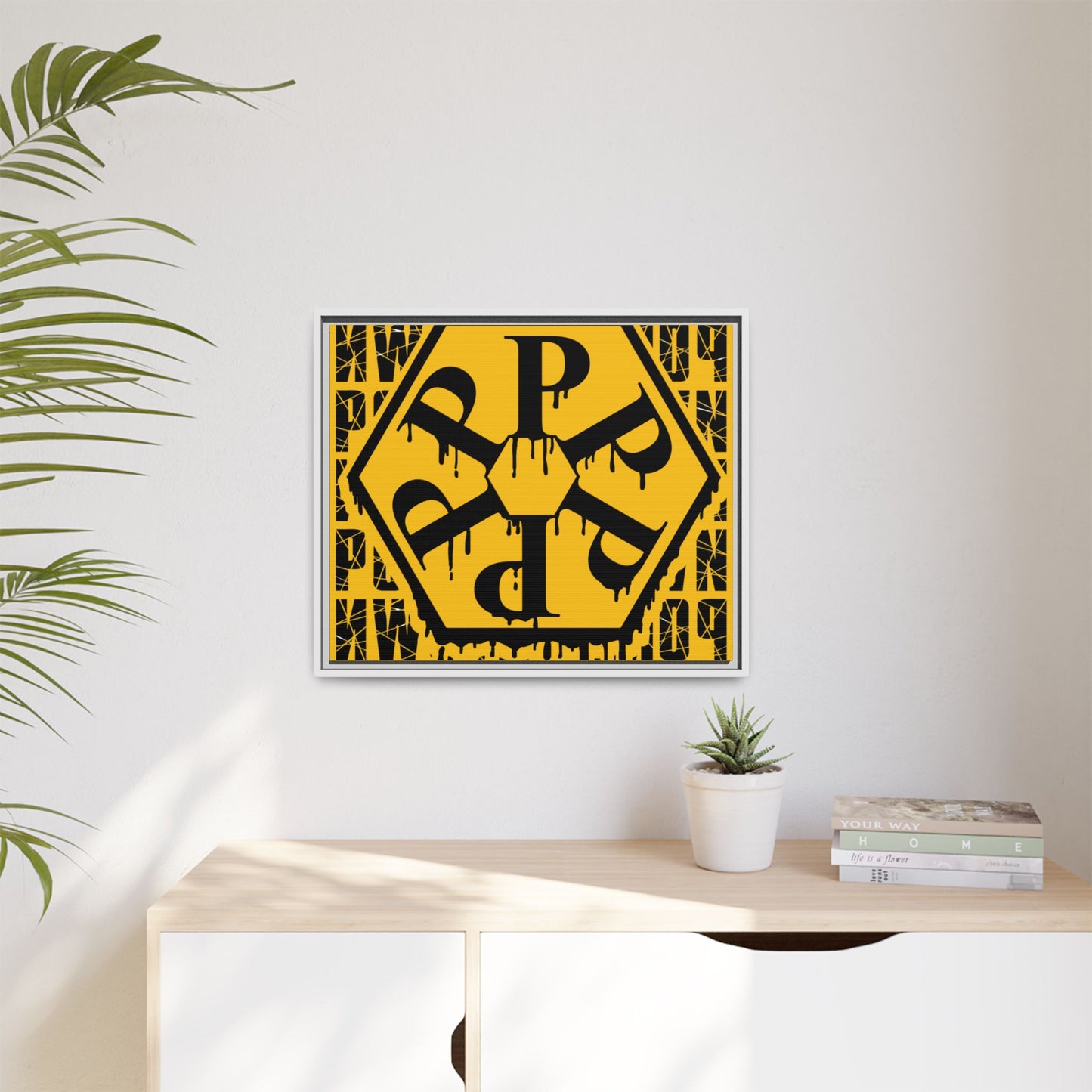 Framed Canvas Art Print, Urban Home Decor, Wall Art for Pomonatown Lovers, Typography Artwork, Gift for Friends