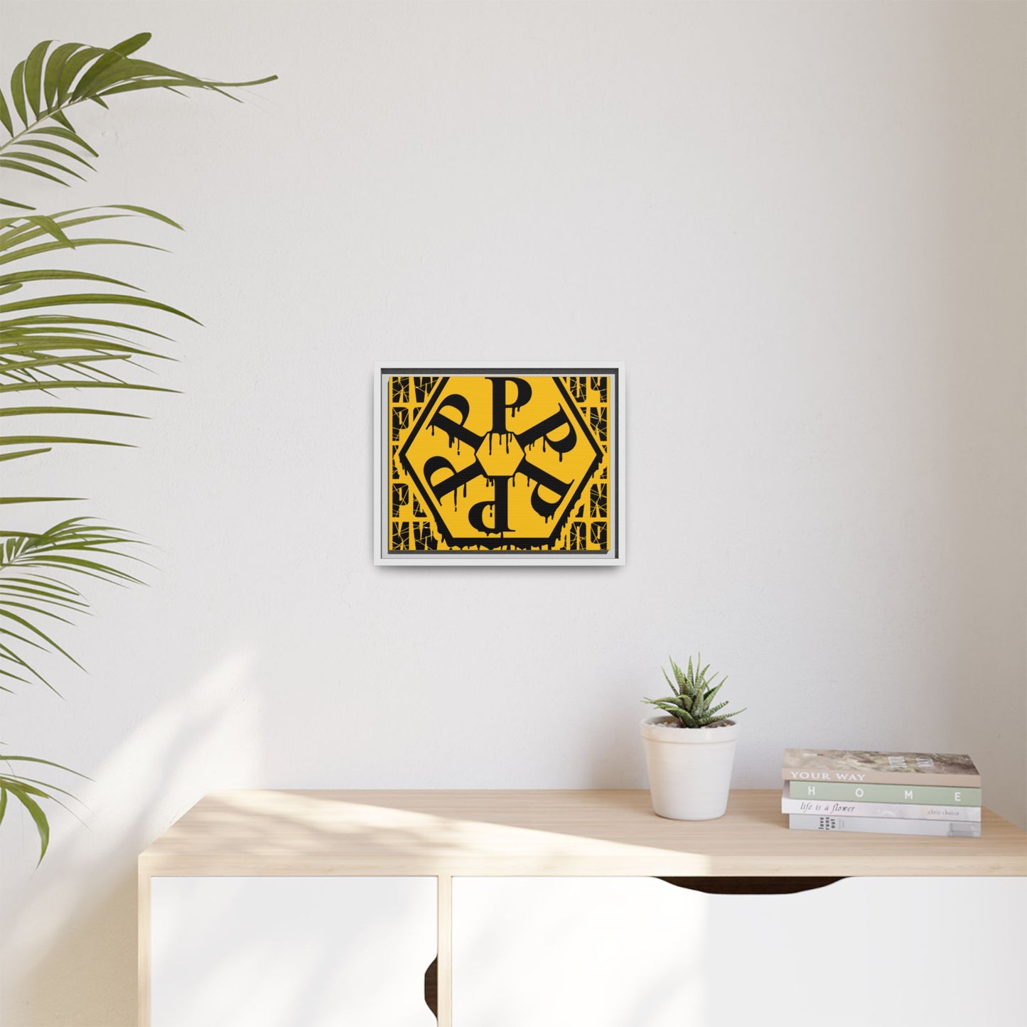 Framed Canvas Art Print, Urban Home Decor, Wall Art for Pomonatown Lovers, Typography Artwork, Gift for Friends