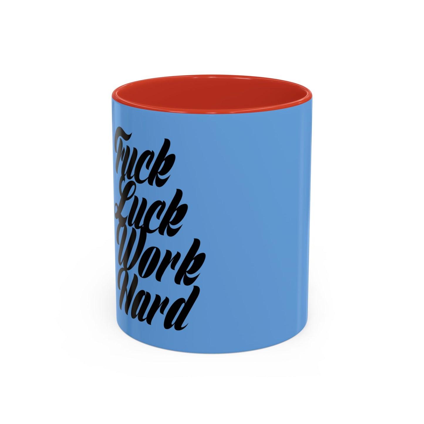 Motivational Coffee Mug - 'Luck & Work Hard', Inspirational Gift for Coffee Lovers, Office Decor, Birthday Present, Home Essentials