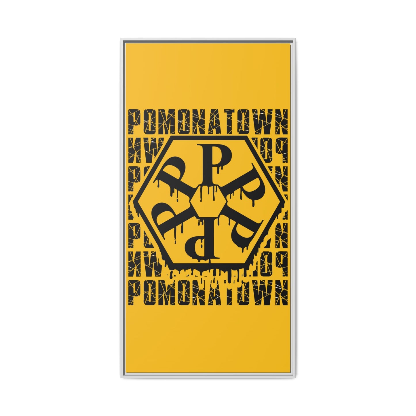 Framed Canvas Art Print, Urban Home Decor, Wall Art for Pomonatown Lovers, Typography Artwork, Gift for Friends