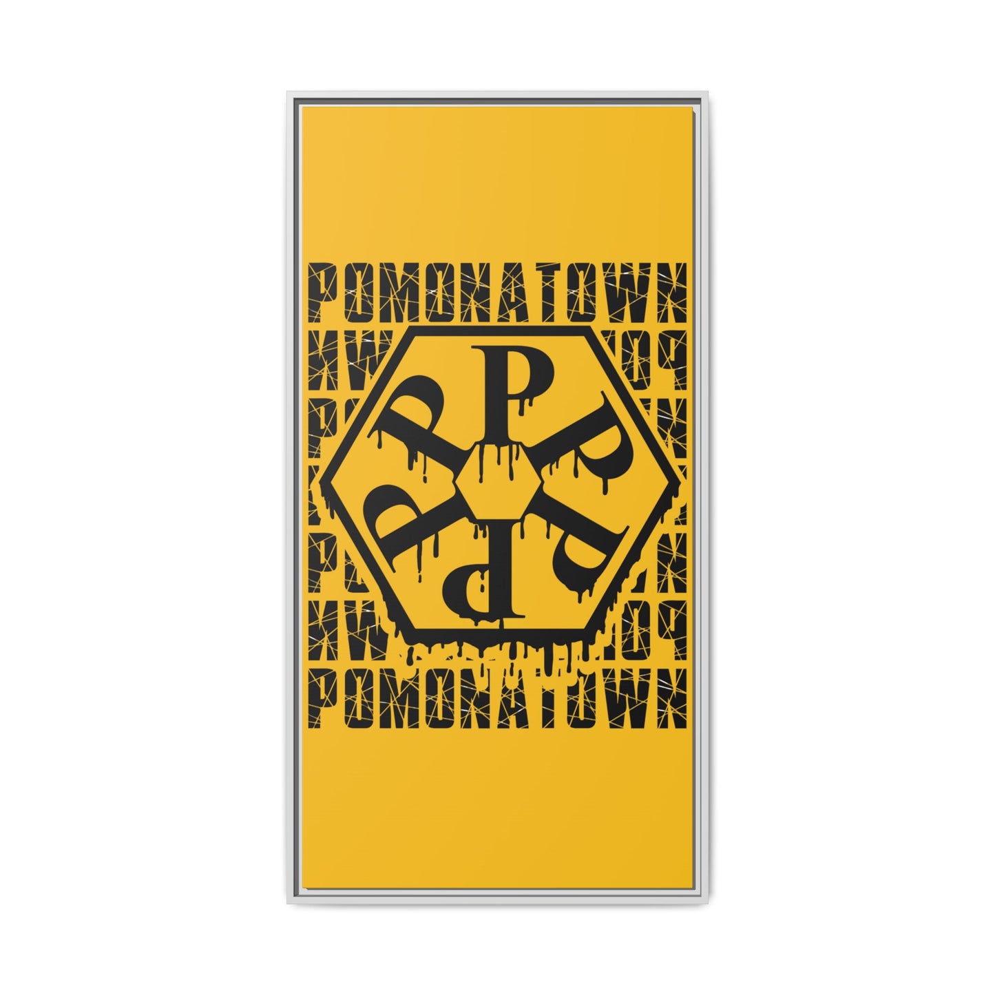 Framed Canvas Art Print, Urban Home Decor, Wall Art for Pomonatown Lovers, Typography Artwork, Gift for Friends