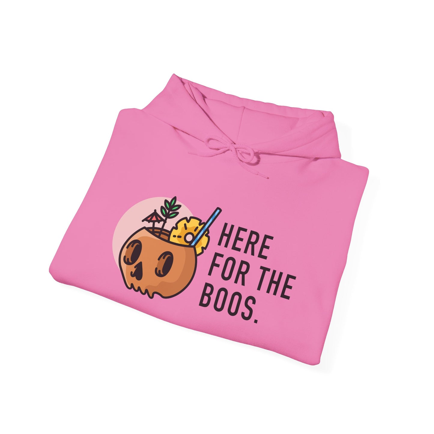 Halloween Skull Hoodie, Cozy Sweatshirt for Fall, Here for the Boos, Unisex Sweatshirt, Perfect for Halloween, Gift for Spooky Season