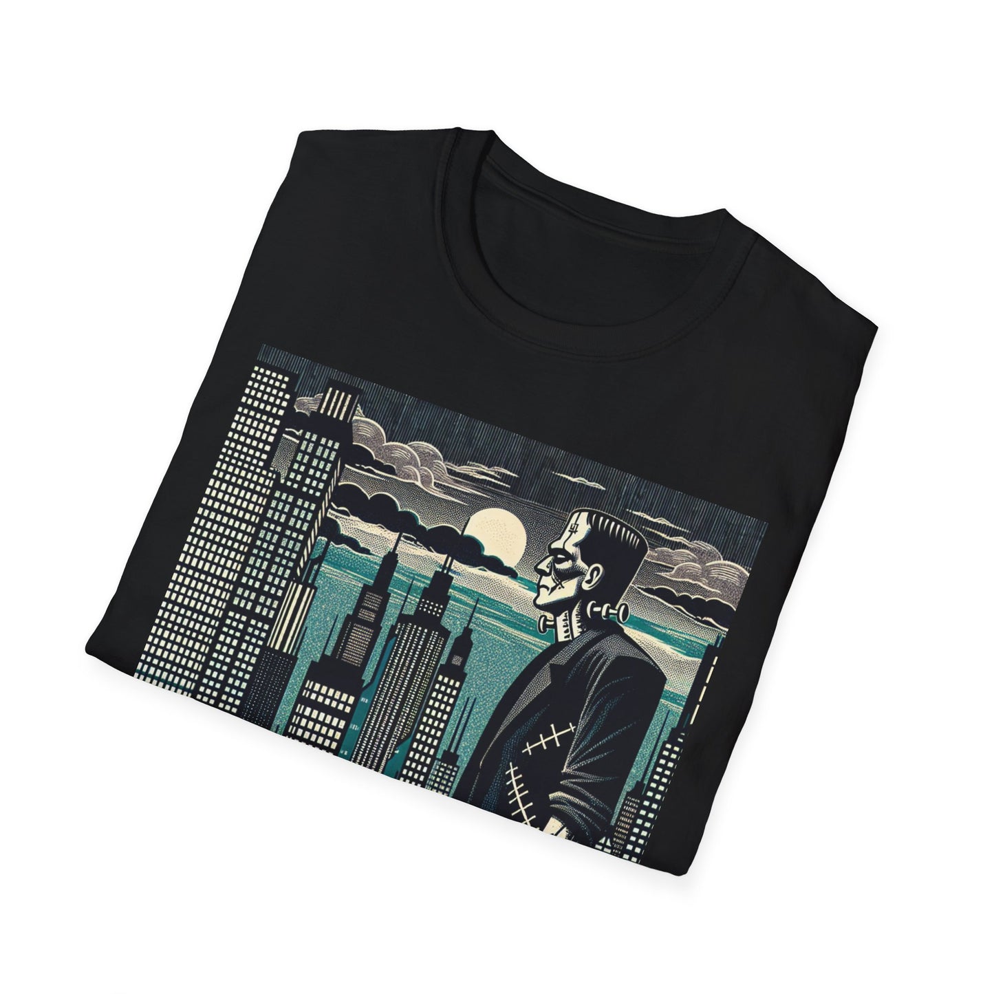 Retro Cityscape Graphic T-Shirt, Urban Art Tee, Casual Wear, Perfect Gift for Art Lovers, Street Style Fashion, Unisex Tee