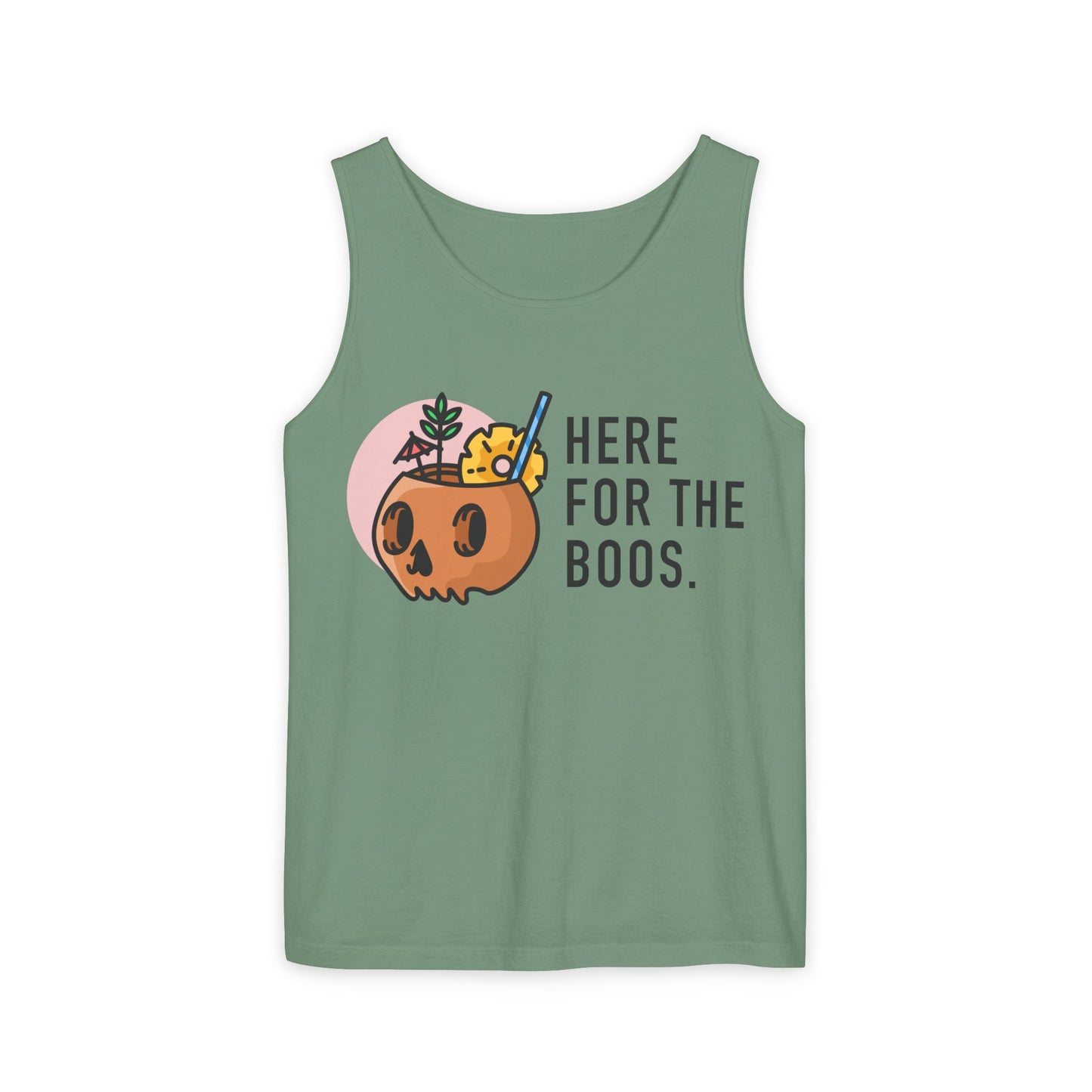 Halloween Festive Tank Top, Casual Summer Top, Unisex Tank, Here for the Boos Shirt, Party Wear, Fall Fashion, Trendy Halloween Apparel