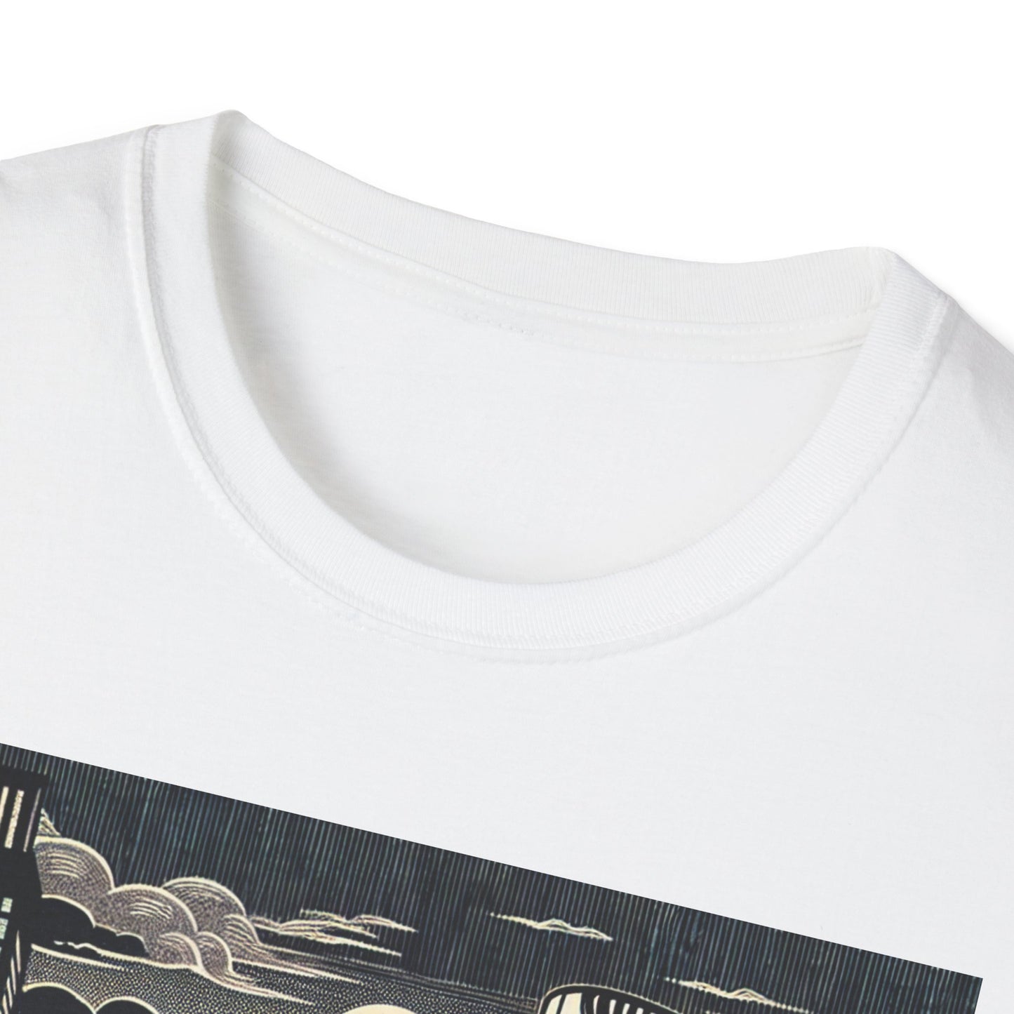 Retro Cityscape Graphic T-Shirt, Urban Art Tee, Casual Wear, Perfect Gift for Art Lovers, Street Style Fashion, Unisex Tee