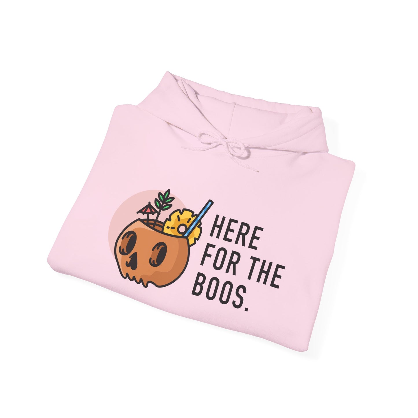 Halloween Skull Hoodie, Cozy Sweatshirt for Fall, Here for the Boos, Unisex Sweatshirt, Perfect for Halloween, Gift for Spooky Season
