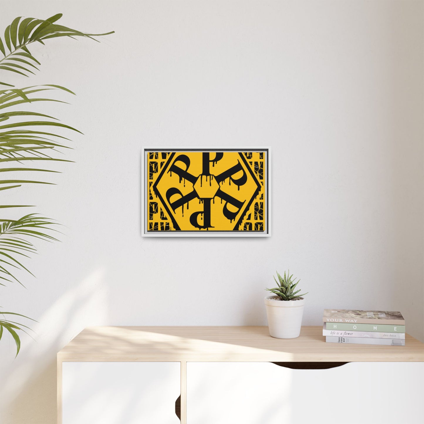 Framed Canvas Art Print, Urban Home Decor, Wall Art for Pomonatown Lovers, Typography Artwork, Gift for Friends