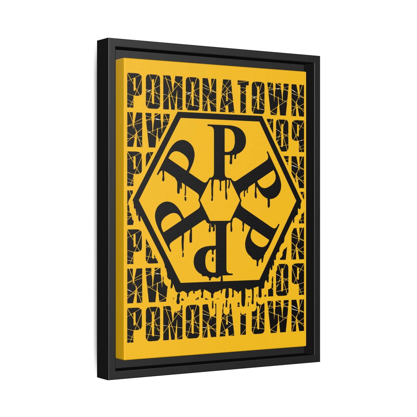 Framed Canvas Art Print, Urban Home Decor, Wall Art for Pomonatown Lovers, Typography Artwork, Gift for Friends