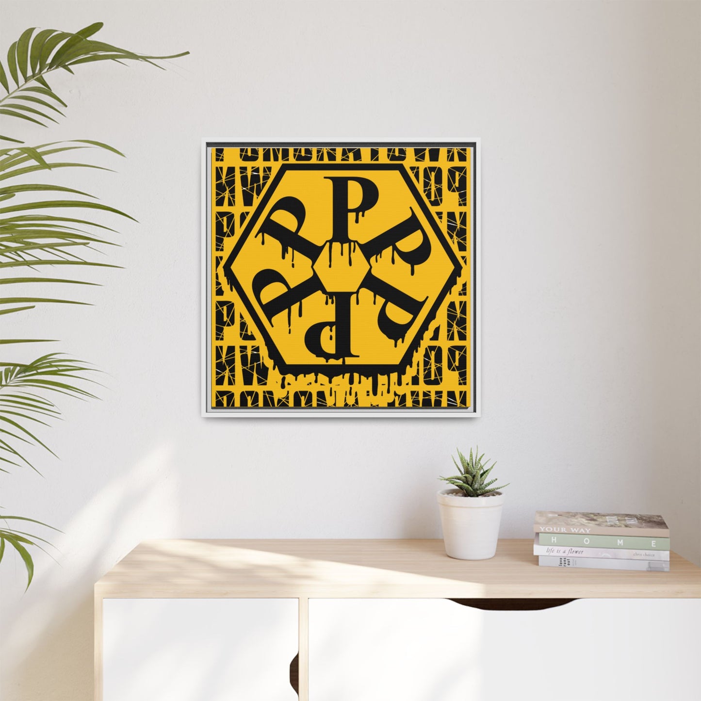Framed Canvas Art Print, Urban Home Decor, Wall Art for Pomonatown Lovers, Typography Artwork, Gift for Friends
