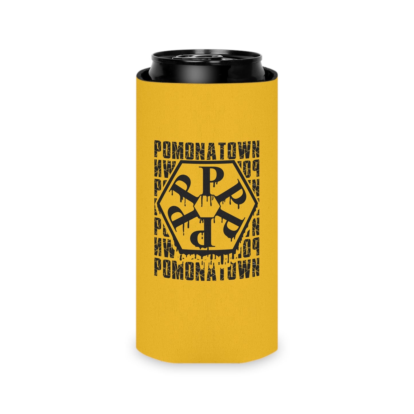 Cooler with Pomonatown Design, Insulated Beverage Holder, Party Favor, Summer BBQ Accessory, Outdoor Event Gear, Custom Drink Sleeve