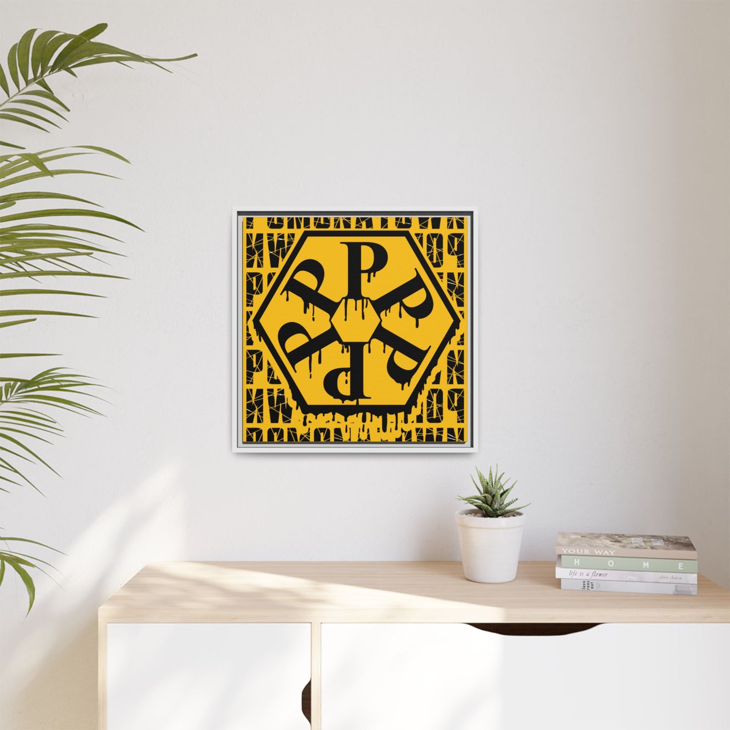 Framed Canvas Art Print, Urban Home Decor, Wall Art for Pomonatown Lovers, Typography Artwork, Gift for Friends