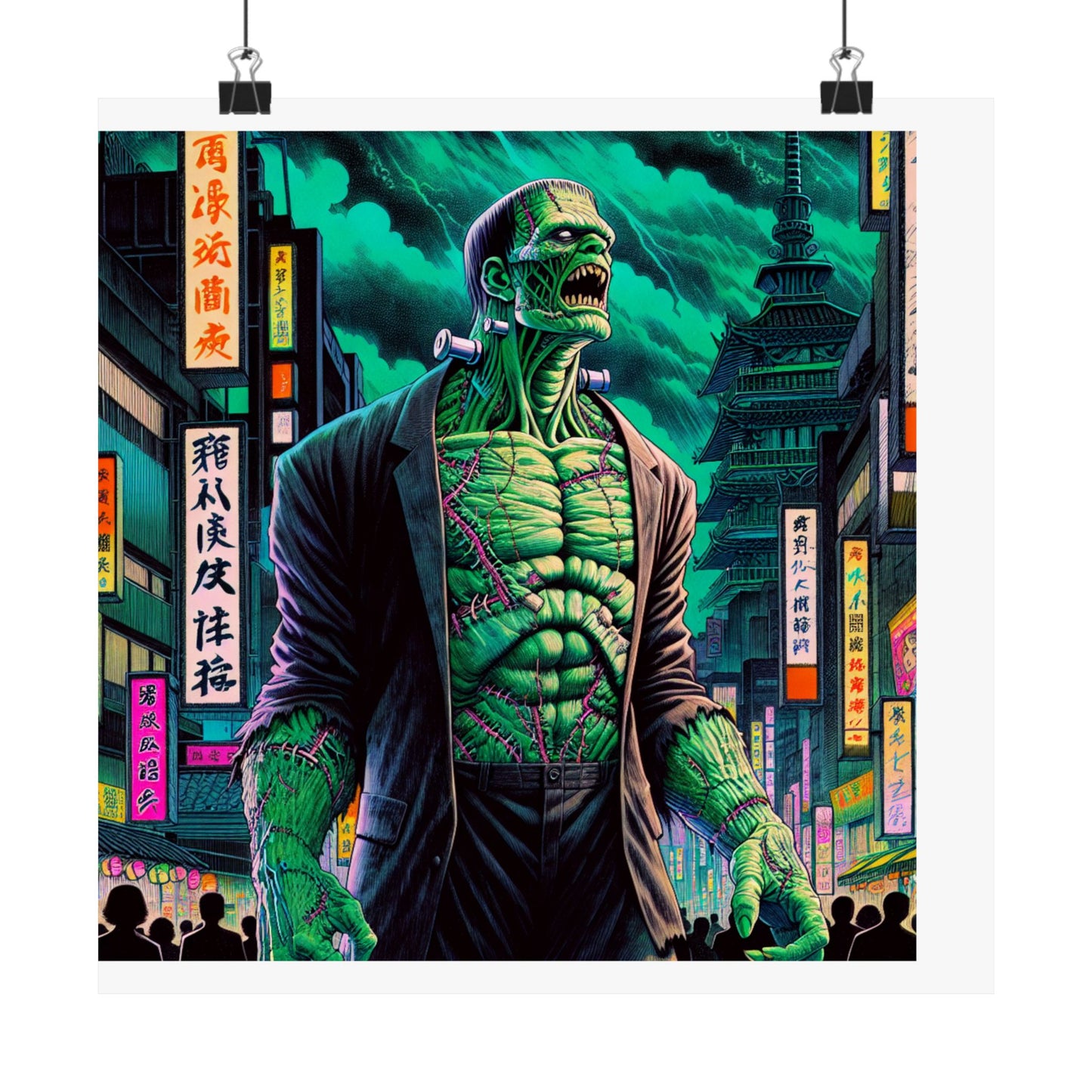 Urban Monster Art Posters | Matte Vertical Wall Decor for Halloween, Streetwear Aesthetics, Home & Office