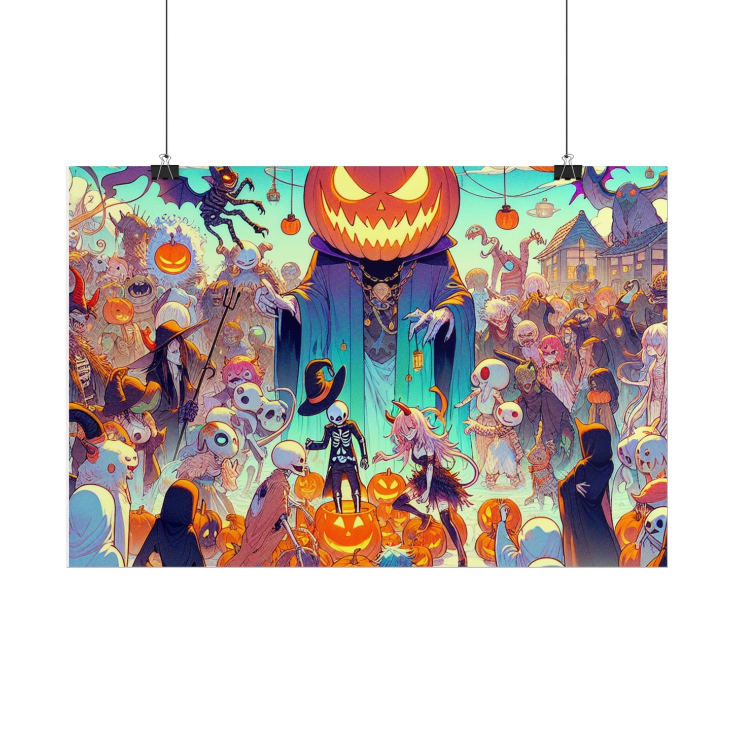 Halloween Spooky Art Rolled Posters, Wall Decor, Unique Gift, Haunted House, Fall Decor, Halloween Party Decorations