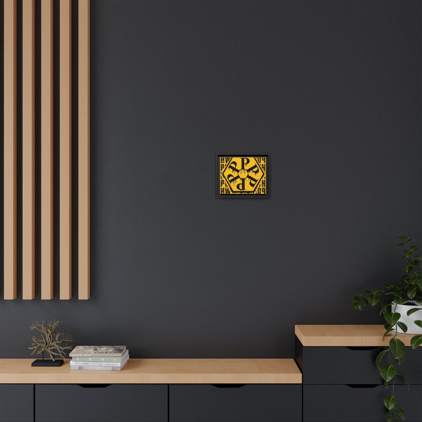 Framed Canvas Art Print, Urban Home Decor, Wall Art for Pomonatown Lovers, Typography Artwork, Gift for Friends