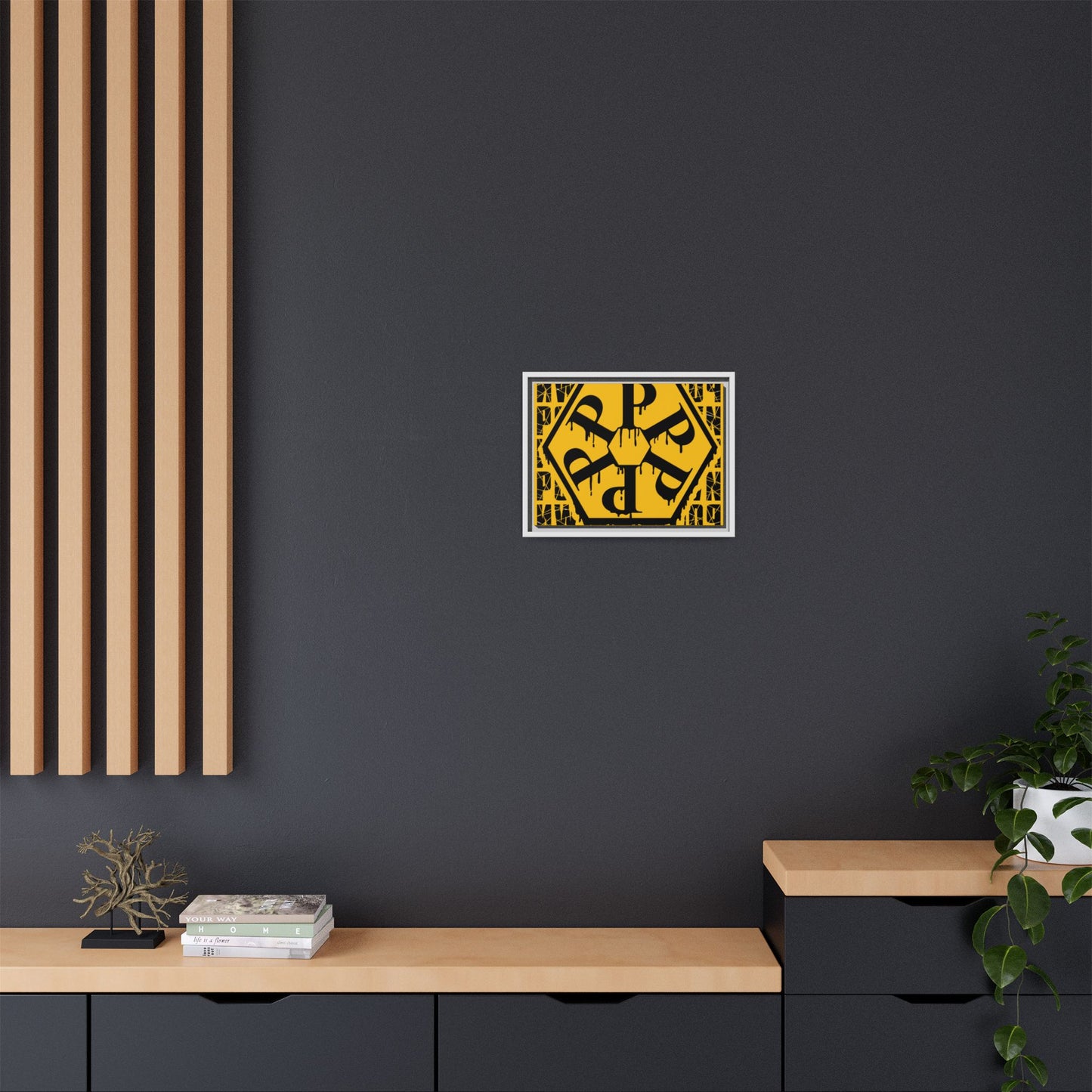Framed Canvas Art Print, Urban Home Decor, Wall Art for Pomonatown Lovers, Typography Artwork, Gift for Friends