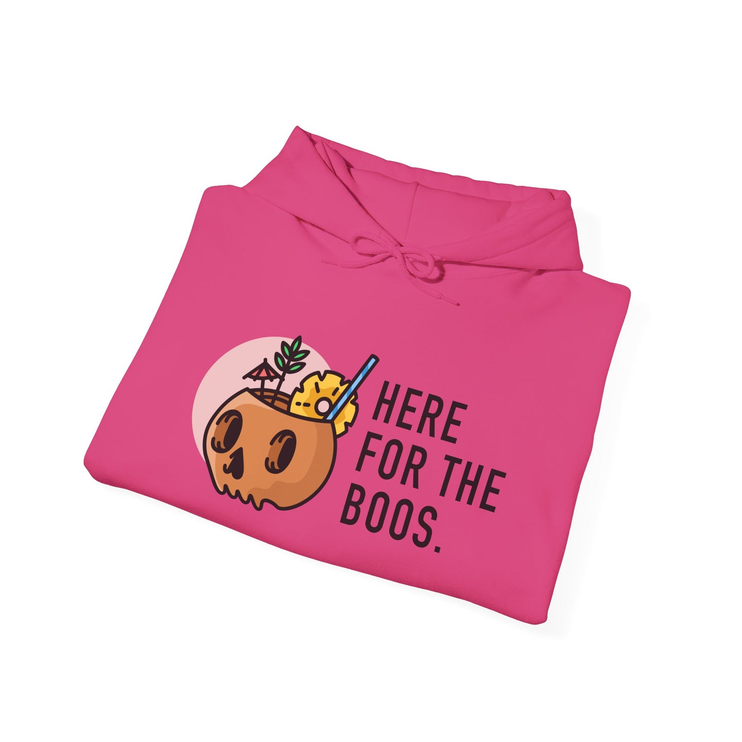 Halloween Skull Hoodie, Cozy Sweatshirt for Fall, Here for the Boos, Unisex Sweatshirt, Perfect for Halloween, Gift for Spooky Season