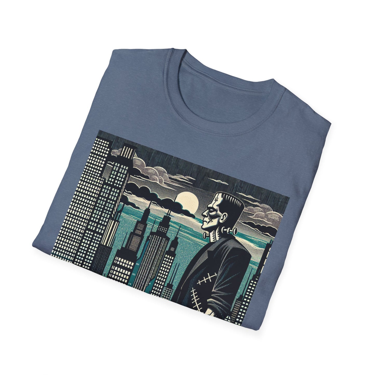 Retro Cityscape Graphic T-Shirt, Urban Art Tee, Casual Wear, Perfect Gift for Art Lovers, Street Style Fashion, Unisex Tee