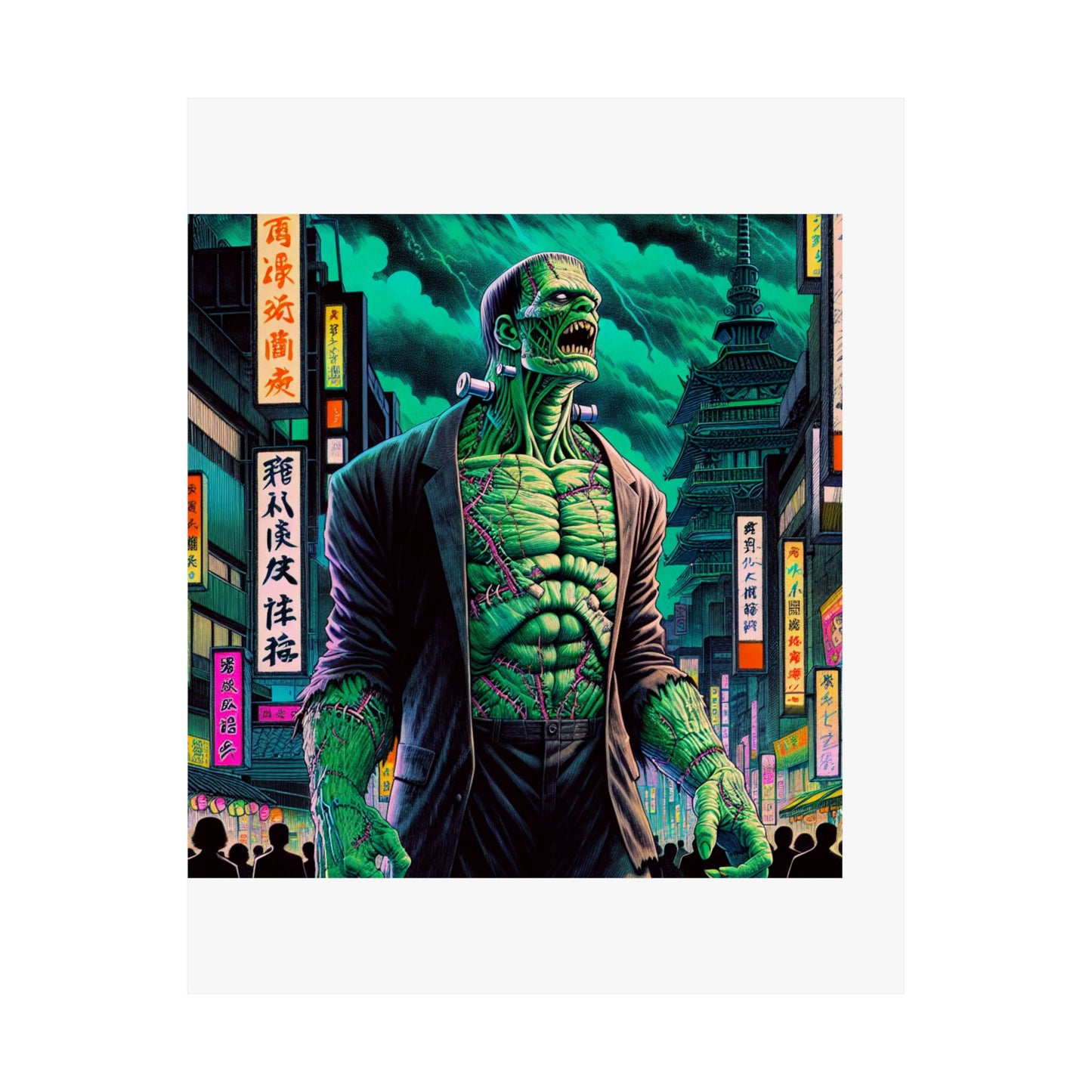 Urban Monster Art Posters | Matte Vertical Wall Decor for Halloween, Streetwear Aesthetics, Home & Office